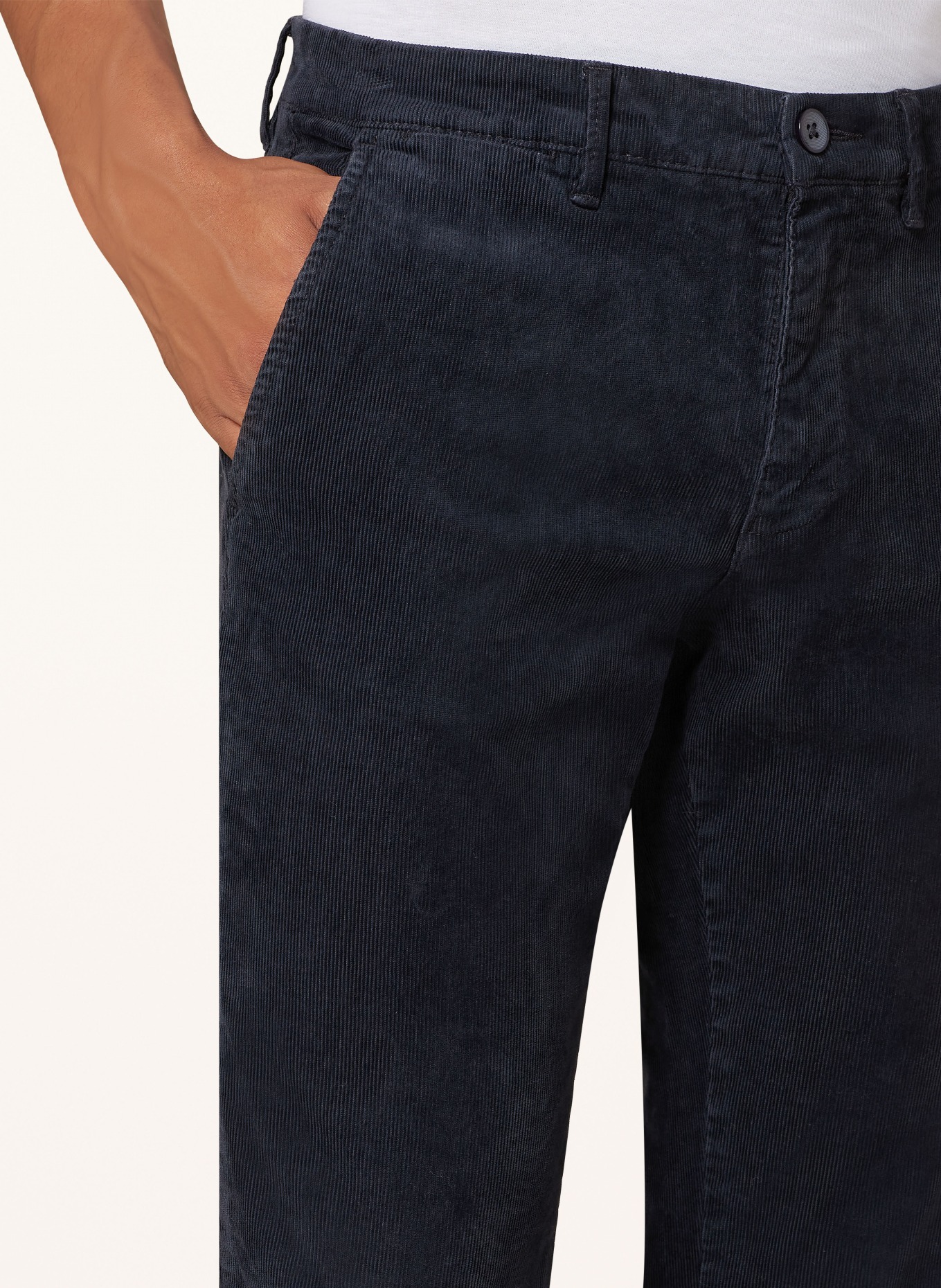 STROKESMAN'S Cord chinos, Color: DARK BLUE (Image 5)