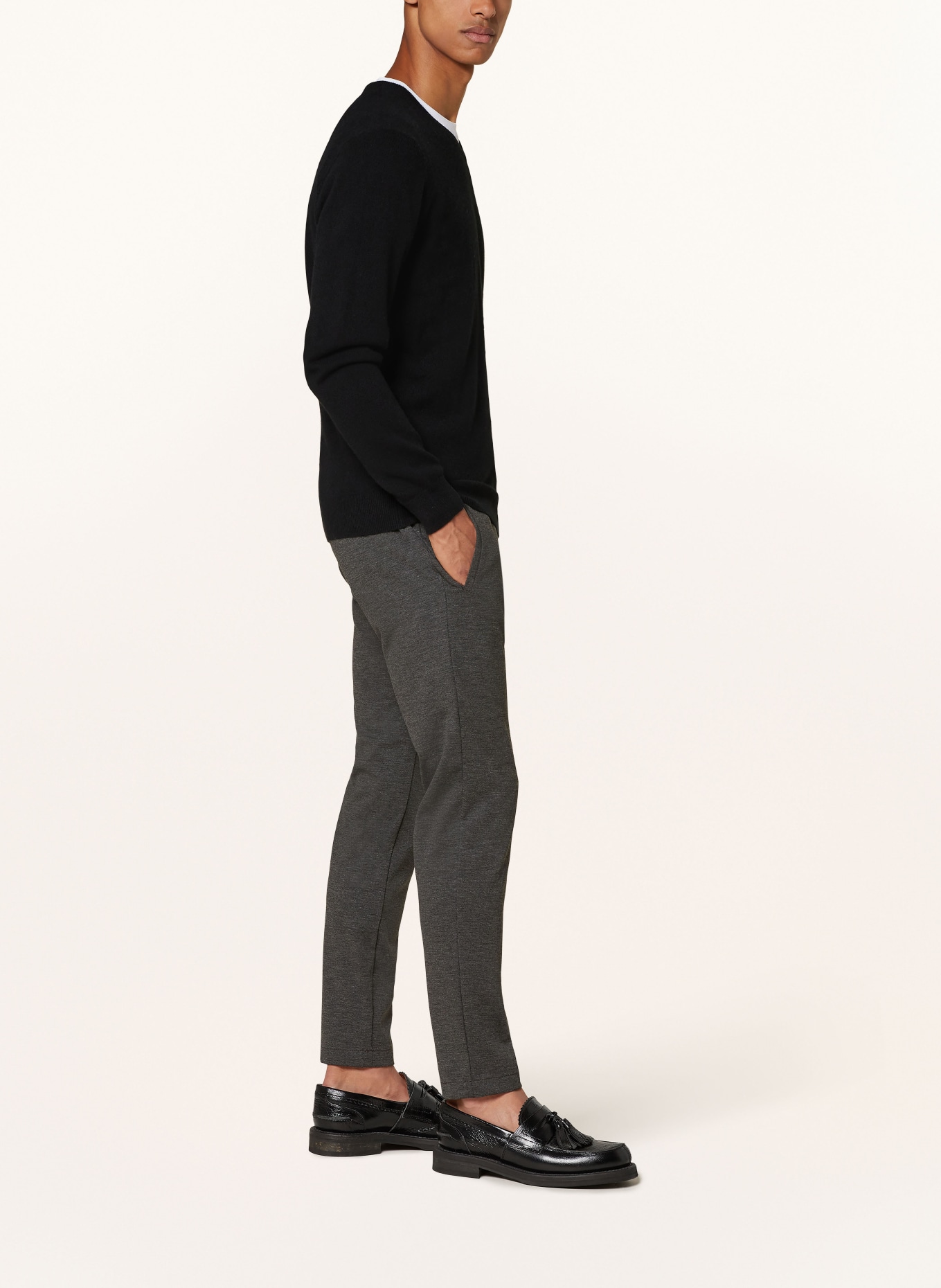 STROKESMAN'S Chinos extra slim fit, Color: DARK GRAY (Image 4)