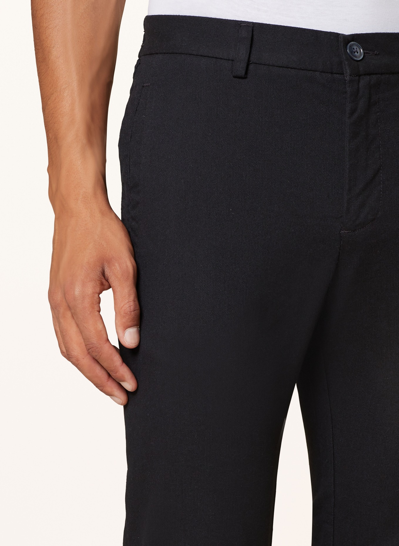 STROKESMAN'S Chinosy extra slim fit: GRANATOWY