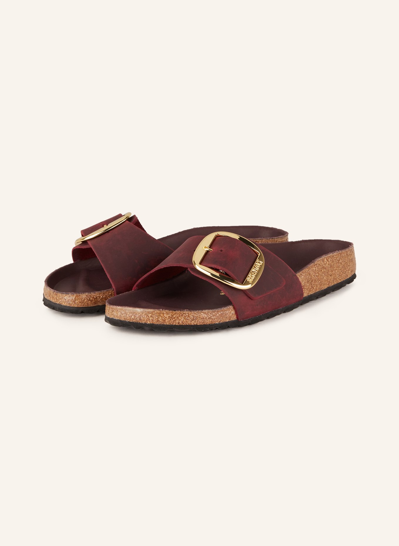 BIRKENSTOCK Klapki MADRID BIG BUCKLE kolor ciemnoczerwony