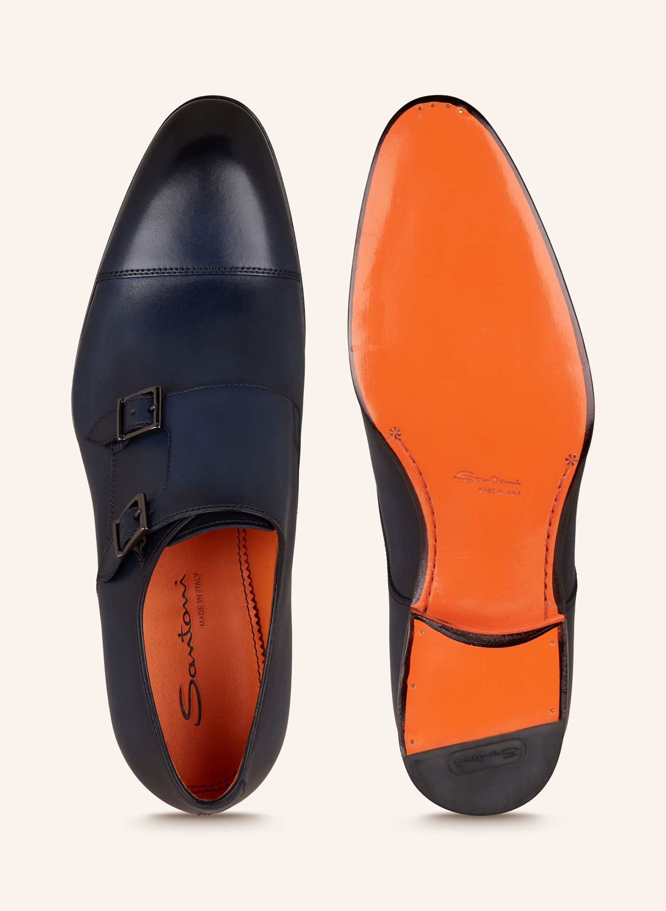 Santoni Double-Monks BUGS: DUNKELBLAU