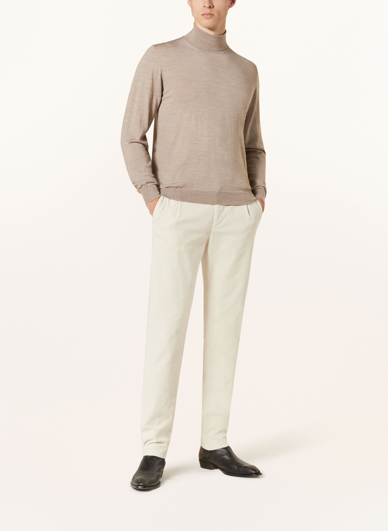 FEDELI Rollkragenpullover, Farbe: BEIGE (Bild 2)