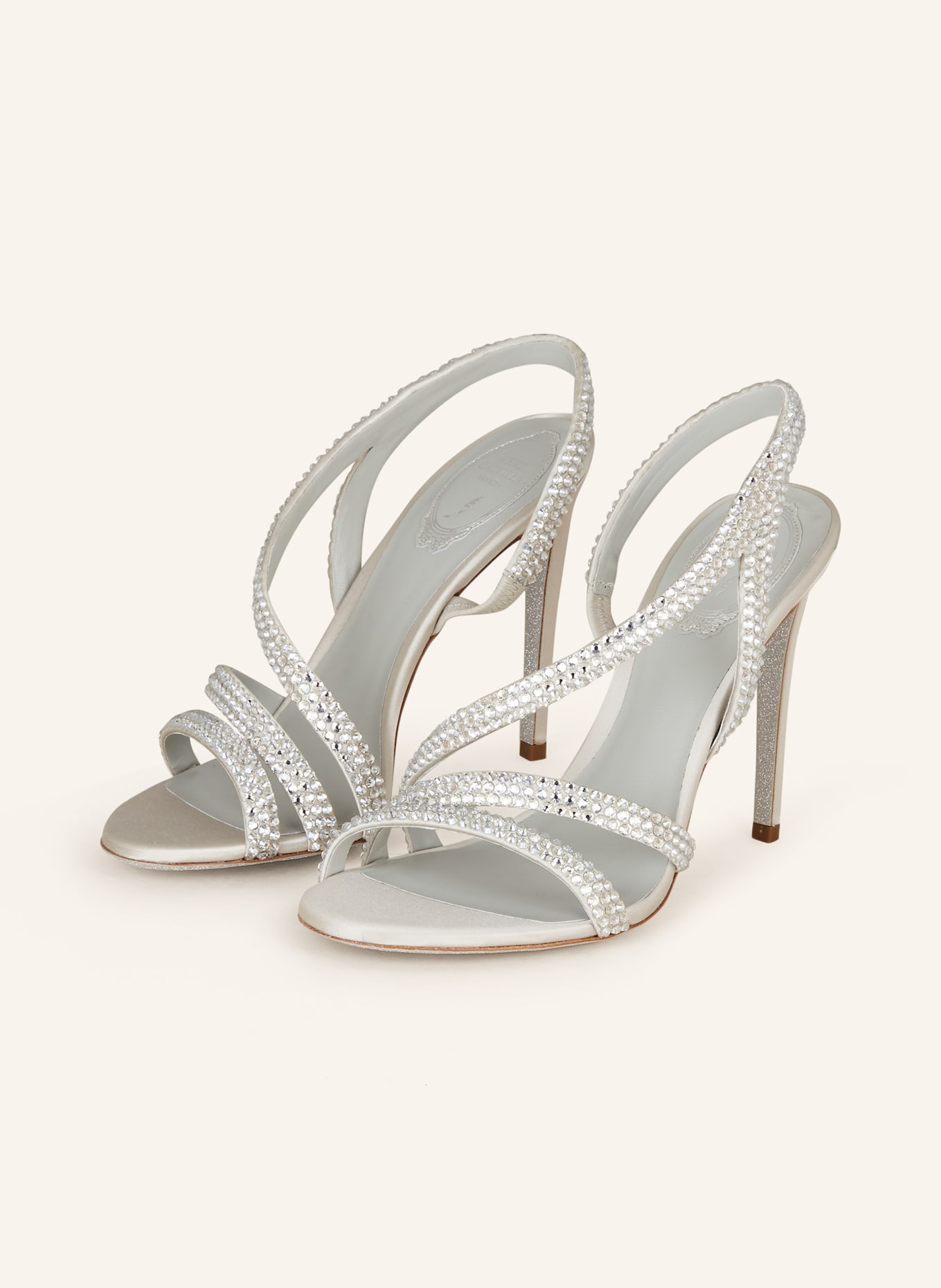 RENE CAOVILLA Sandales LISA: ARGENT