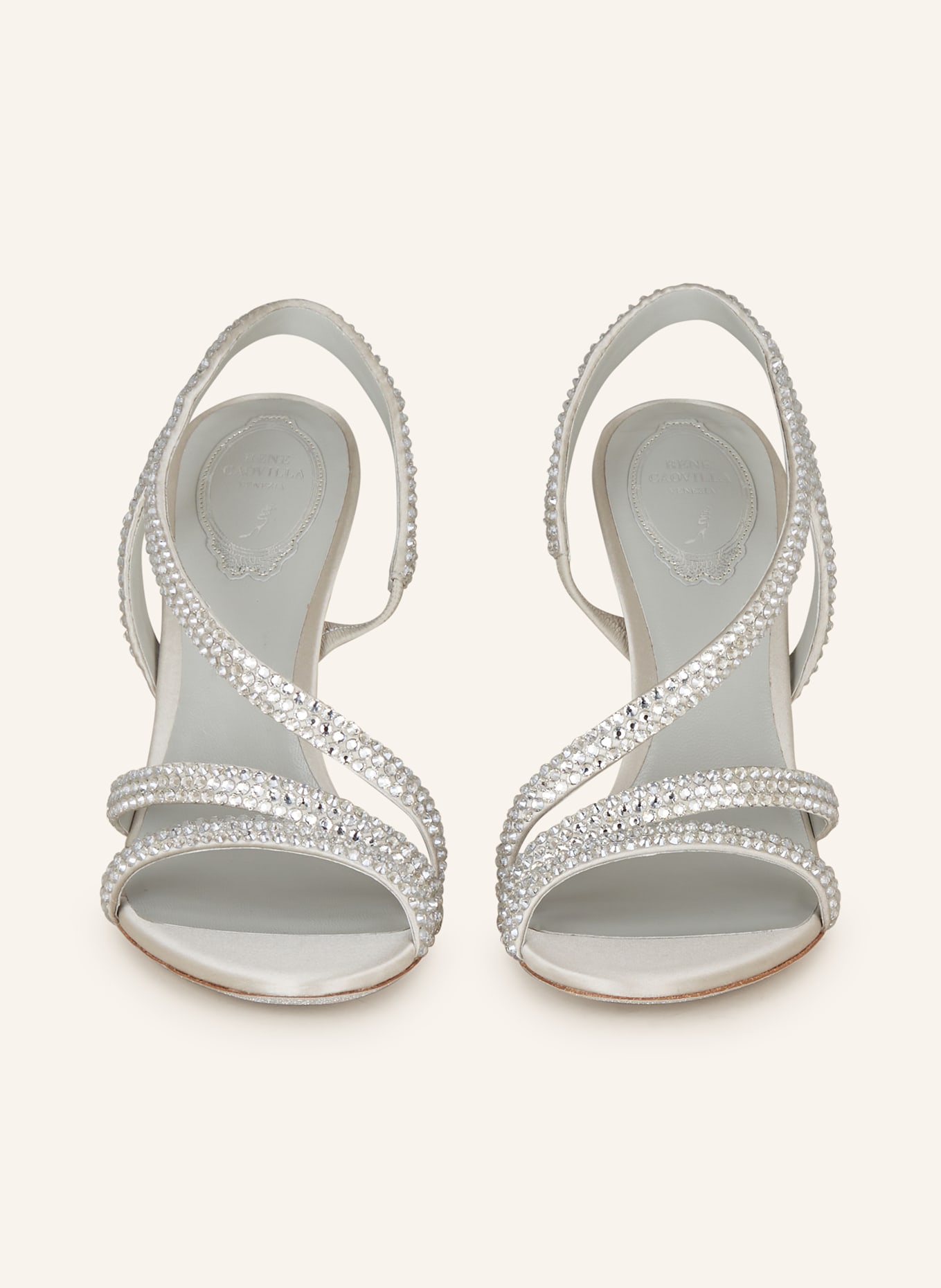 RENE CAOVILLA Sandales LISA: ARGENT