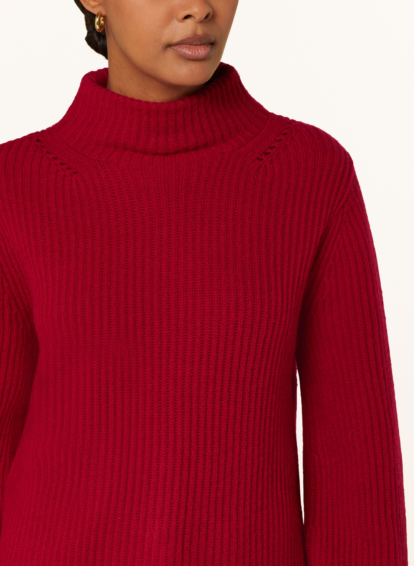 darling harbour Sweater with cashmere, Color: DUNKELROT (Image 4)