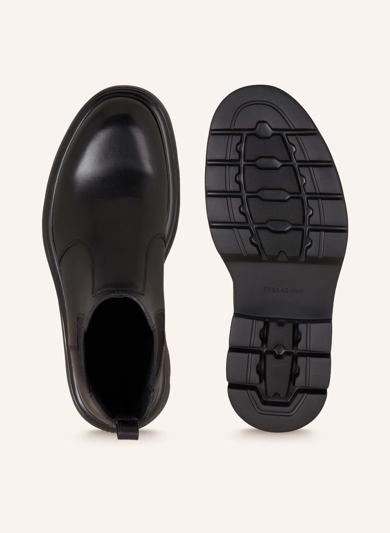 FERRAGAMO Chelsea-laarzen DOLLIE: ZWART