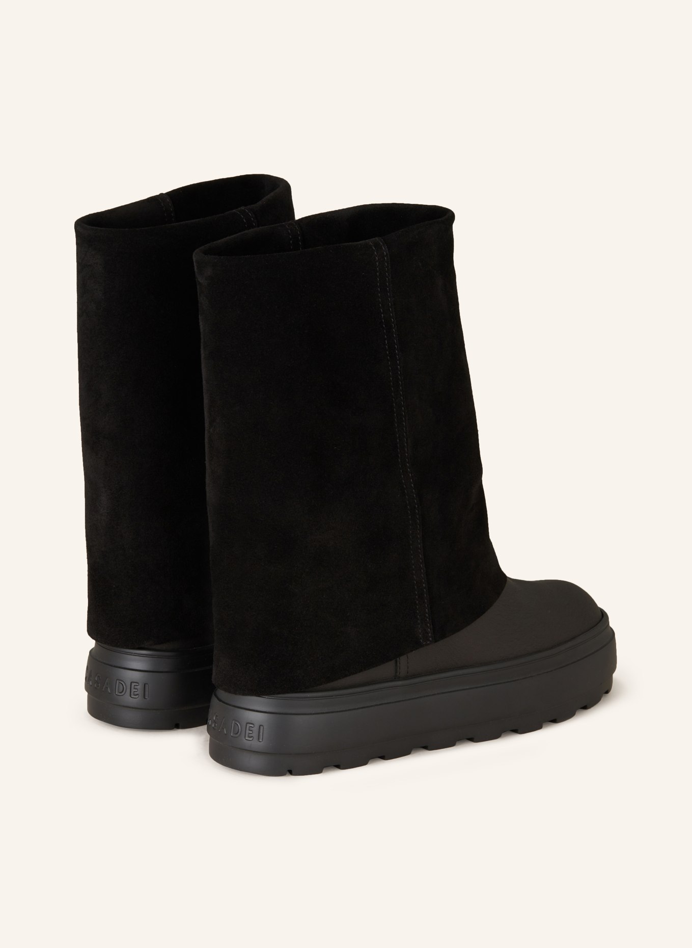 CASADEI Platform boots in black