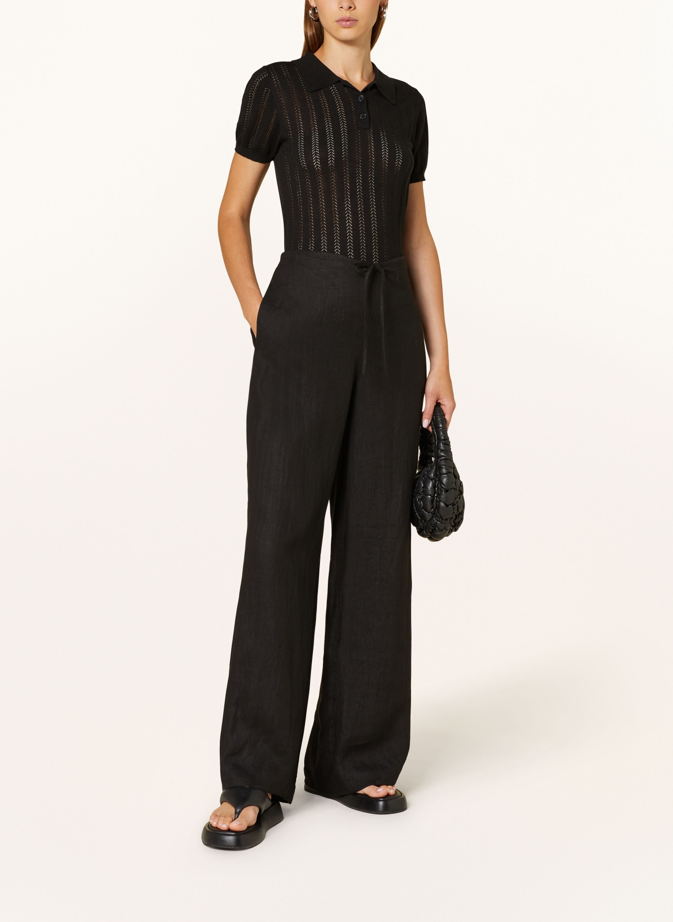 Theory Wide leg trousers, Color: BLACK (Image 2)