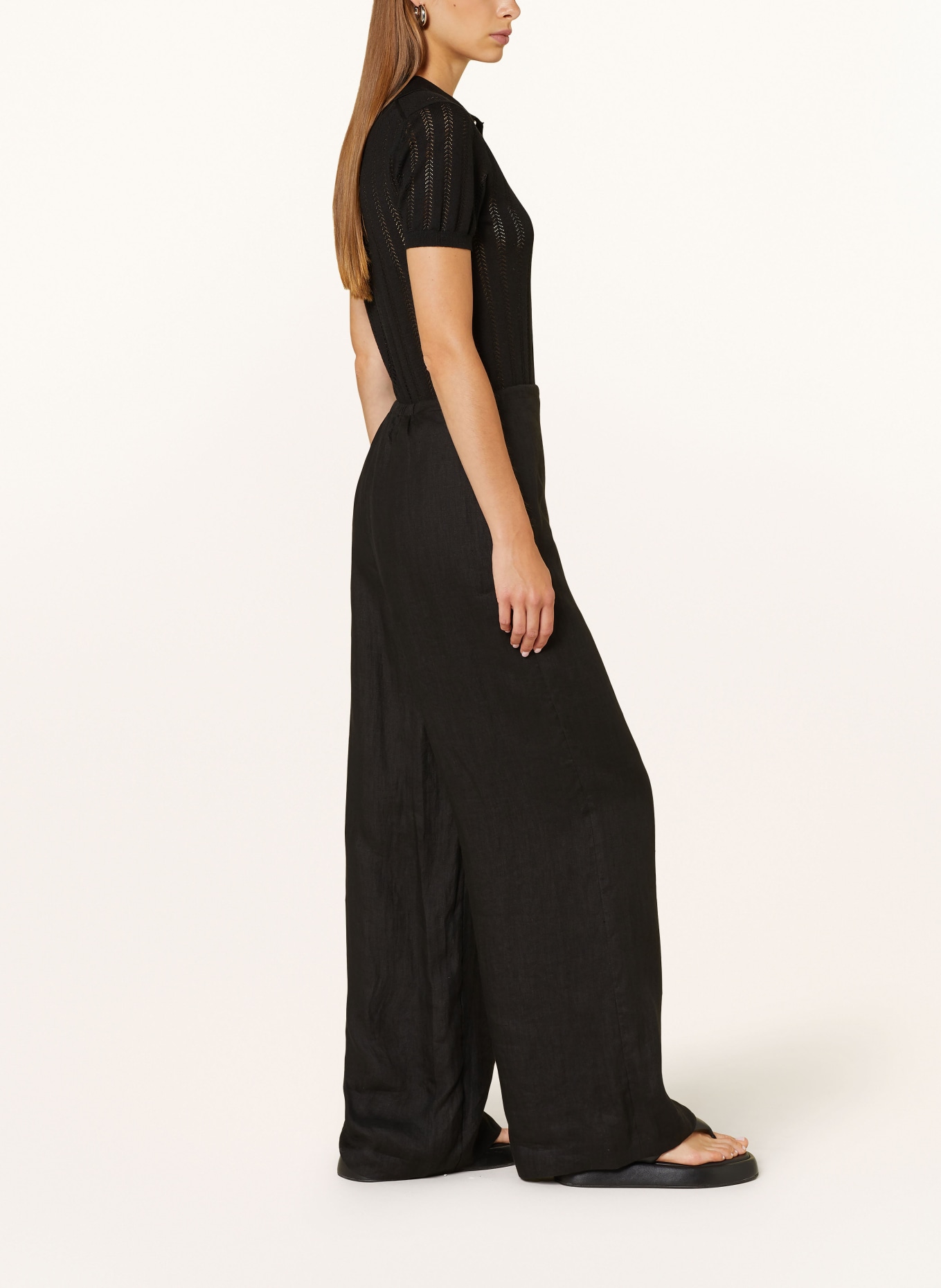 Theory Wide leg trousers, Color: BLACK (Image 4)