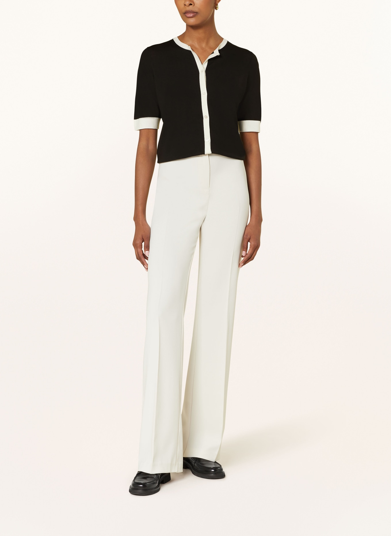 Theory Cardigan: BLACK / WHITE