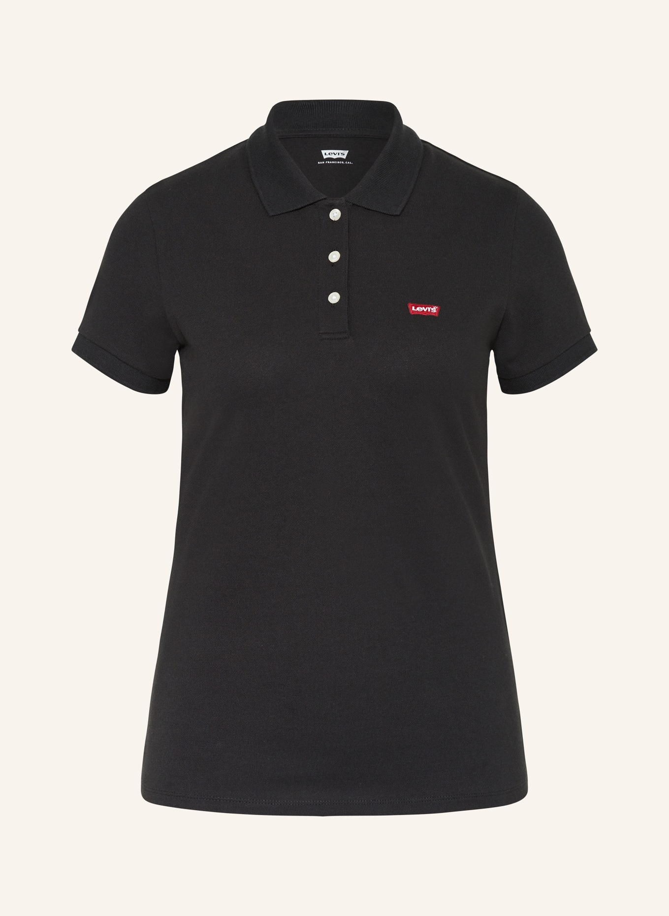 Levi's® Piqué polo shirt, Color: BLACK (Image 1)