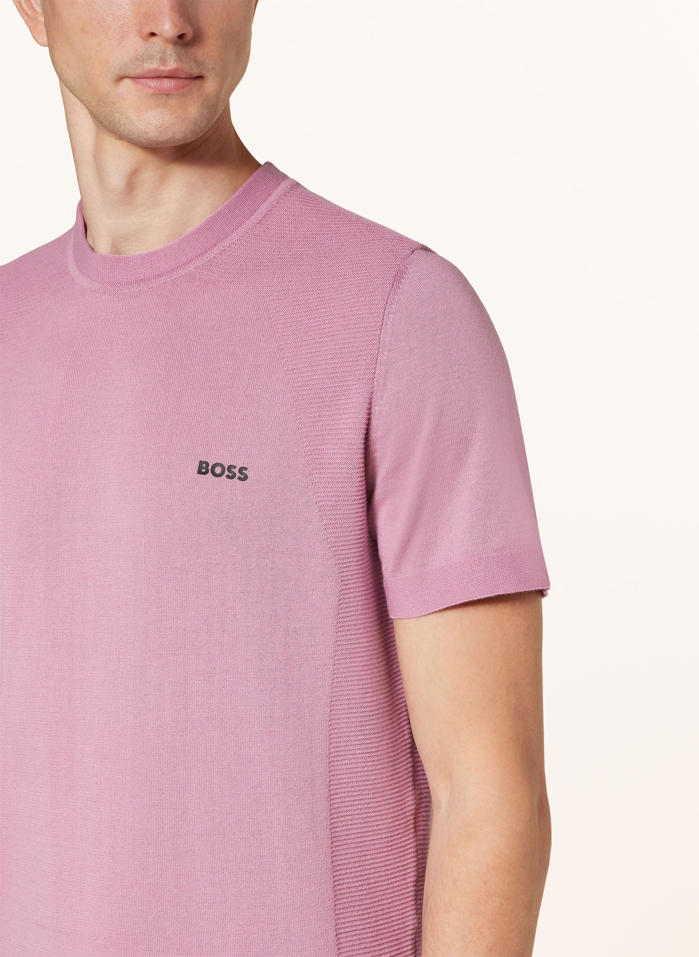 BOSS Strickshirt MOMENTUM_LITE: ROSA