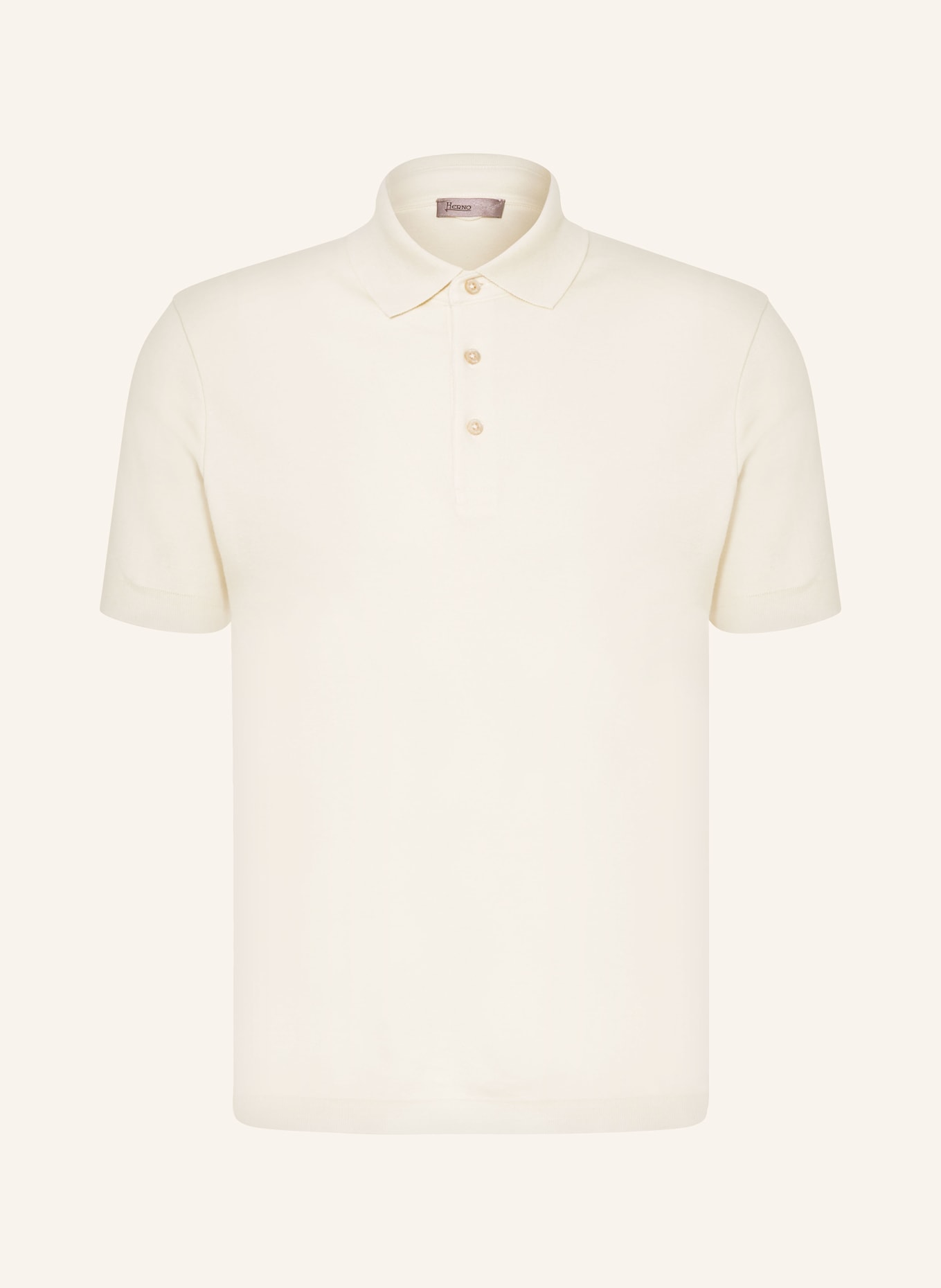 HERNO Piqué polo shirt, Color: ECRU (Image 1)