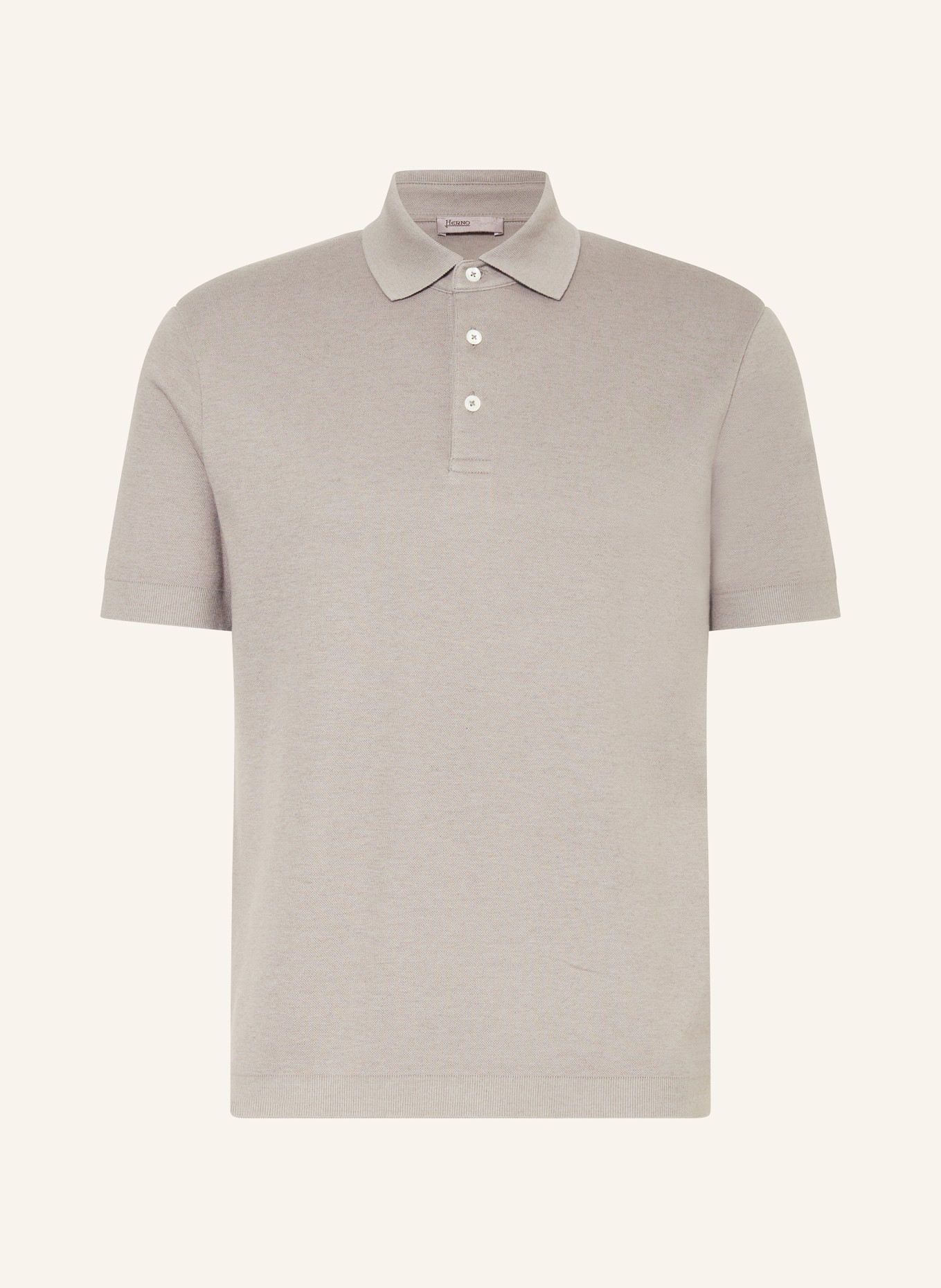 HERNO Piqué polo shirt, Color: GRAY (Image 1)