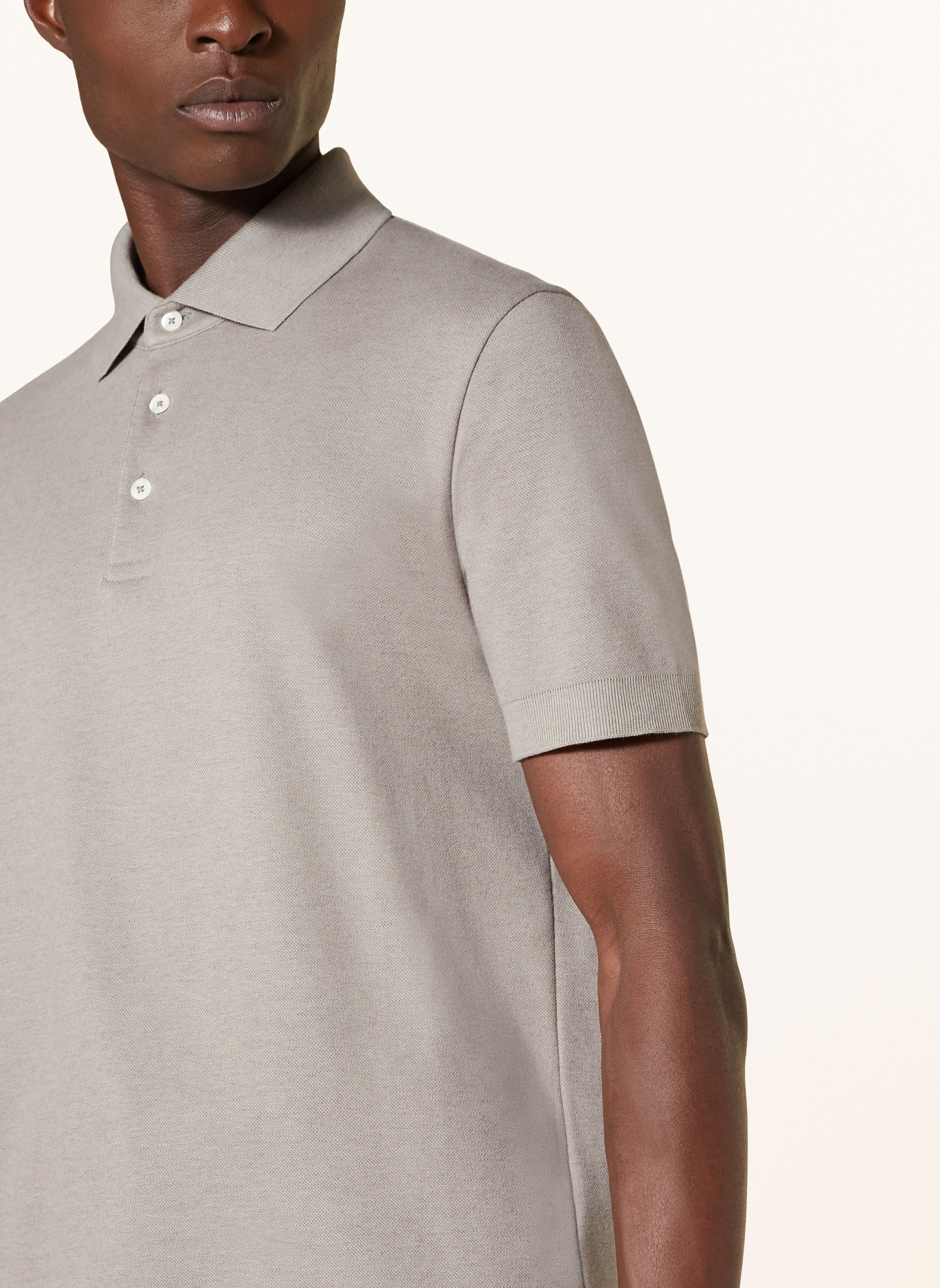 HERNO Piqué polo shirt, Color: GRAY (Image 4)