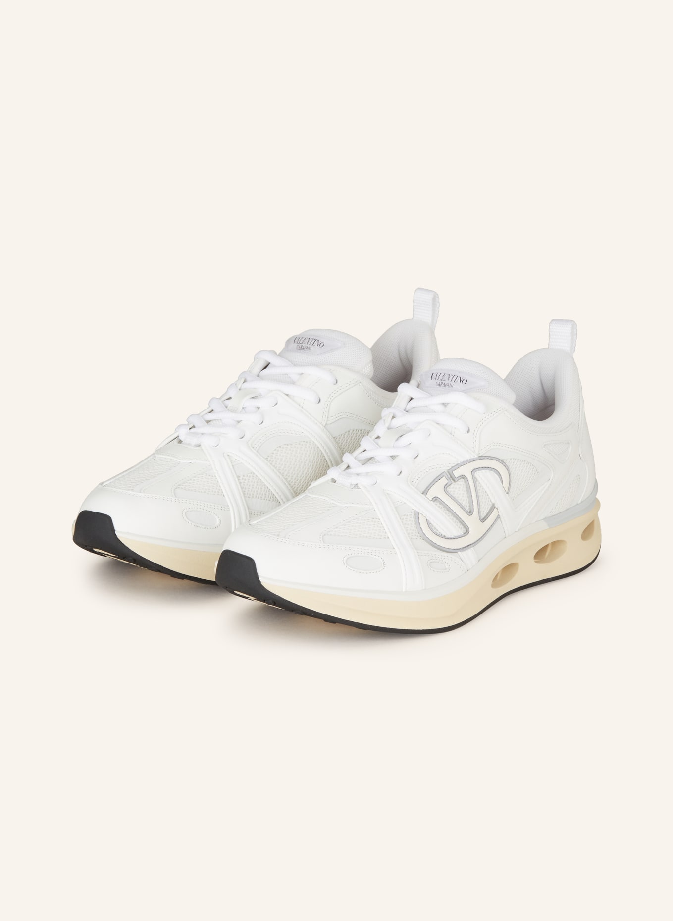 VALENTINO GARAVANI Sneakers VLOGO EASYJO, Color: WHITE/ LIGHT GRAY/ CREAM (Image 1)