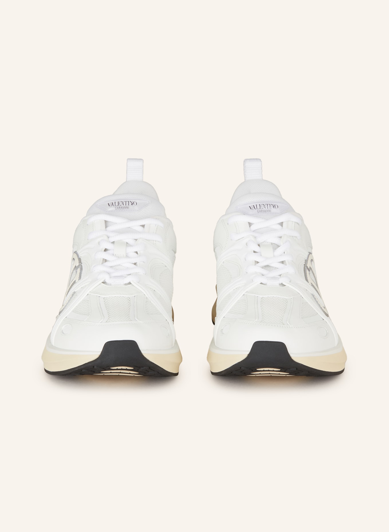 VALENTINO GARAVANI Sneakers VLOGO EASYJO, Color: WHITE/ LIGHT GRAY/ CREAM (Image 3)