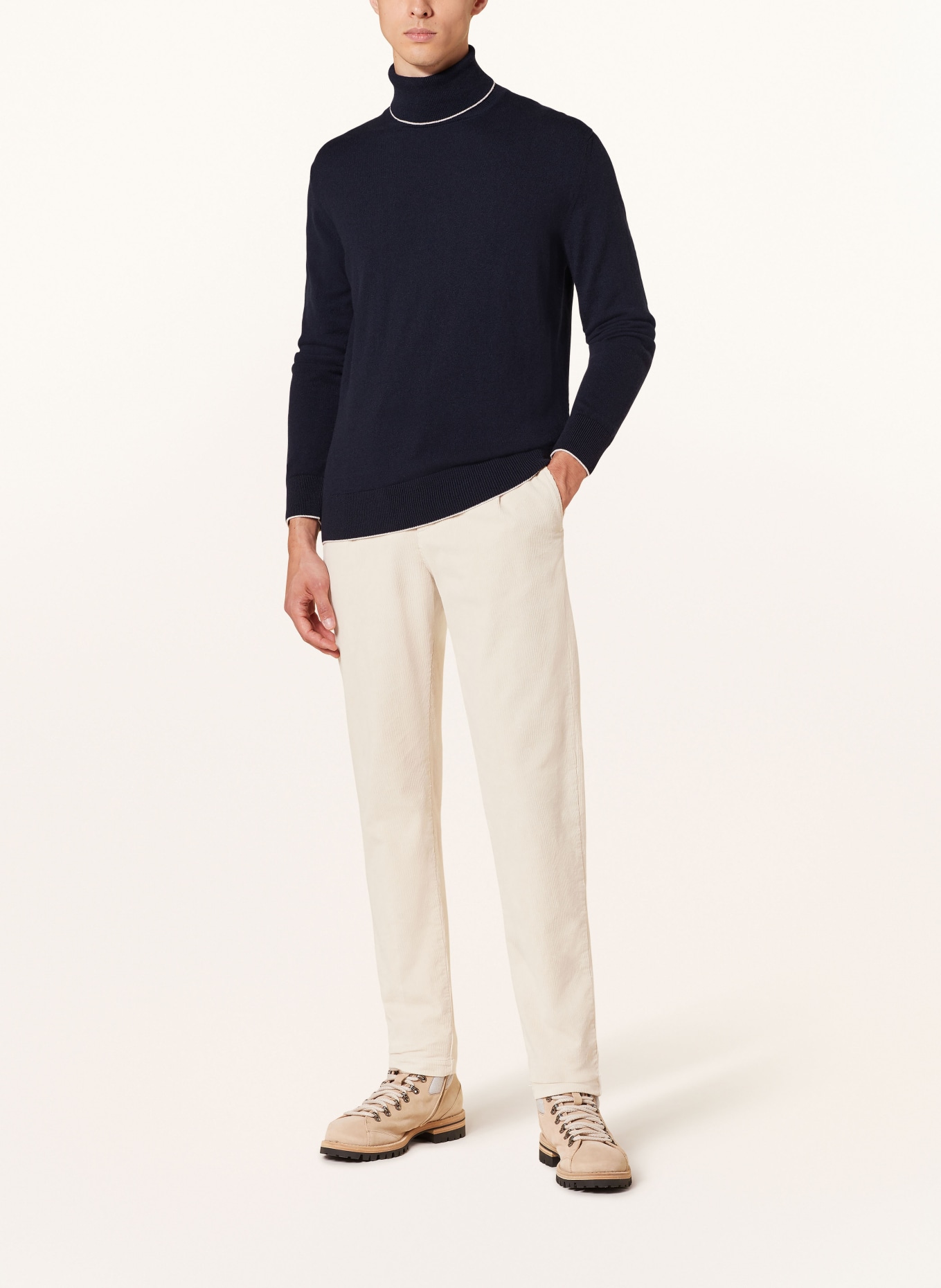 eleventy Rollkragenpullover aus Cashmere: DUNKELBLAU