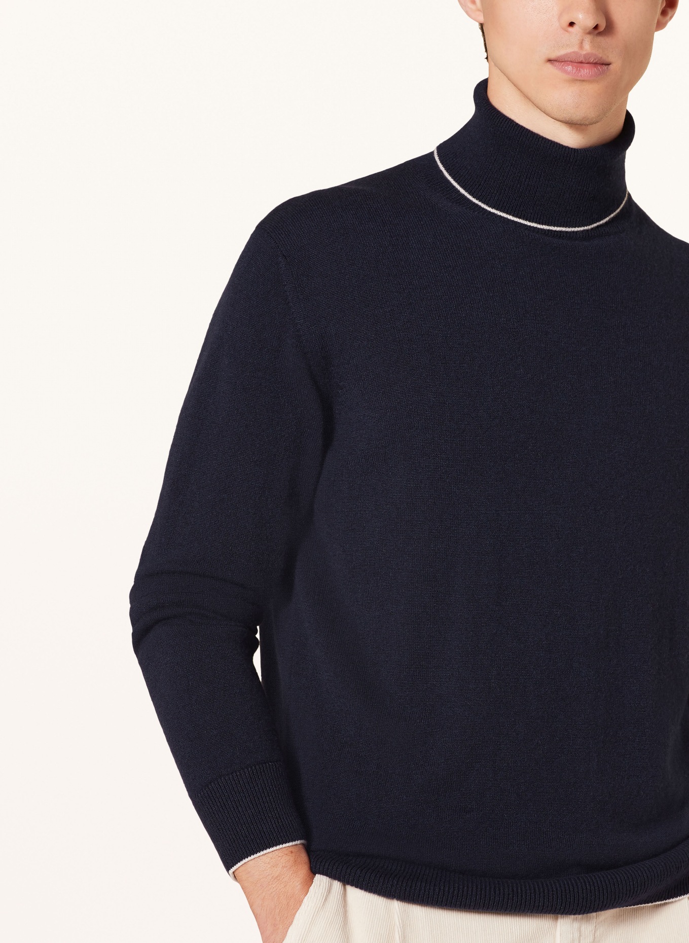 eleventy Rollkragenpullover aus Cashmere: DUNKELBLAU