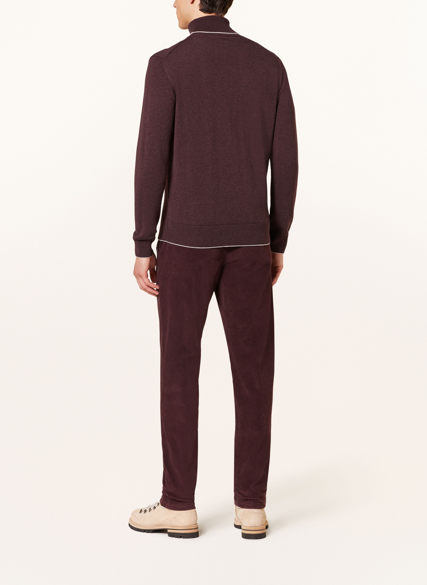 eleventy Rollkragenpullover aus Cashmere: DUNKELROT