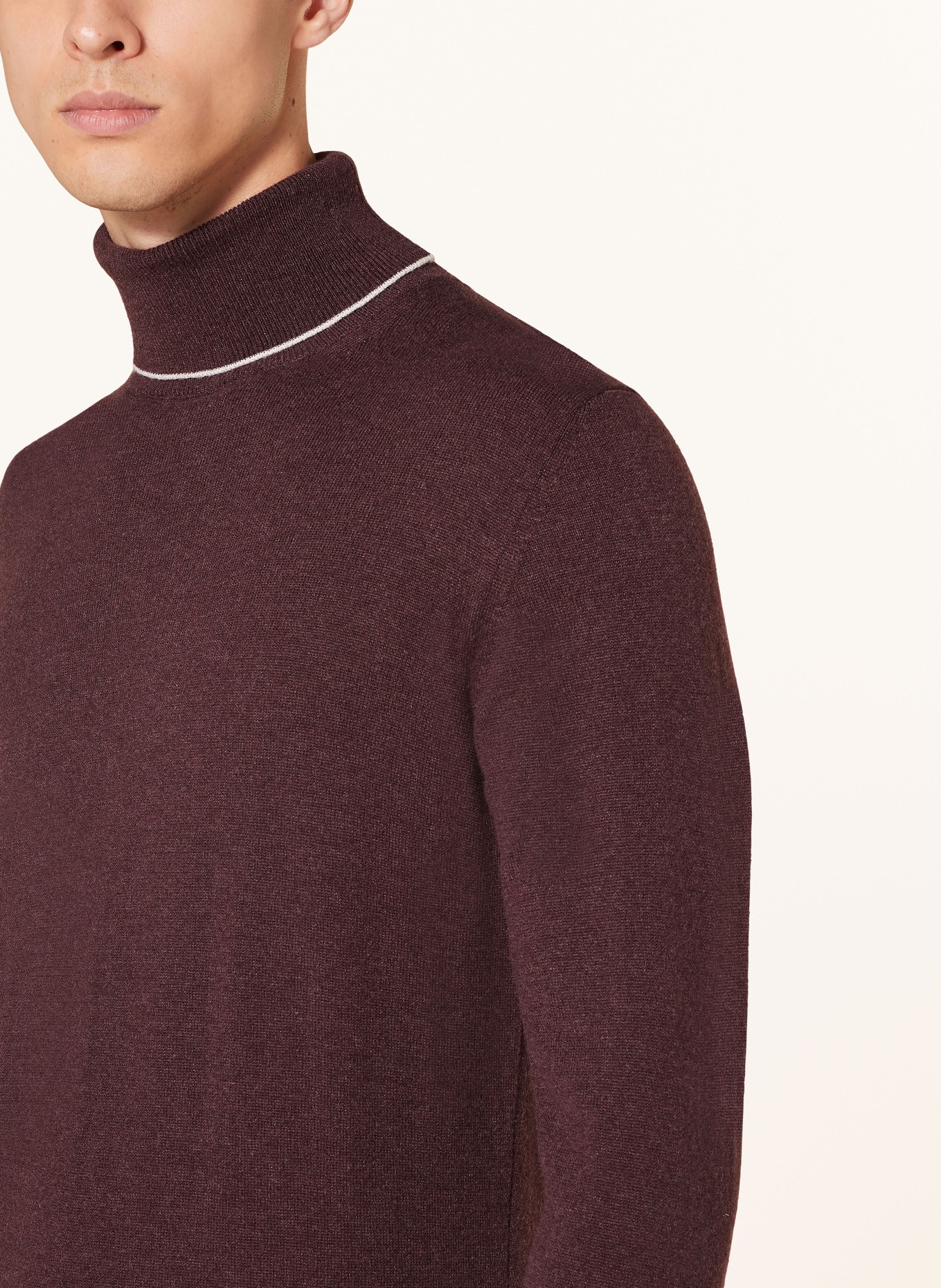 eleventy Rollkragenpullover aus Cashmere: DUNKELROT