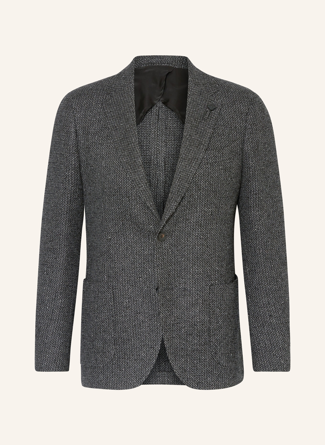 LARDINI Tweed-Sakko Extra Slim Fit mit Seide: DUNKELBLAU