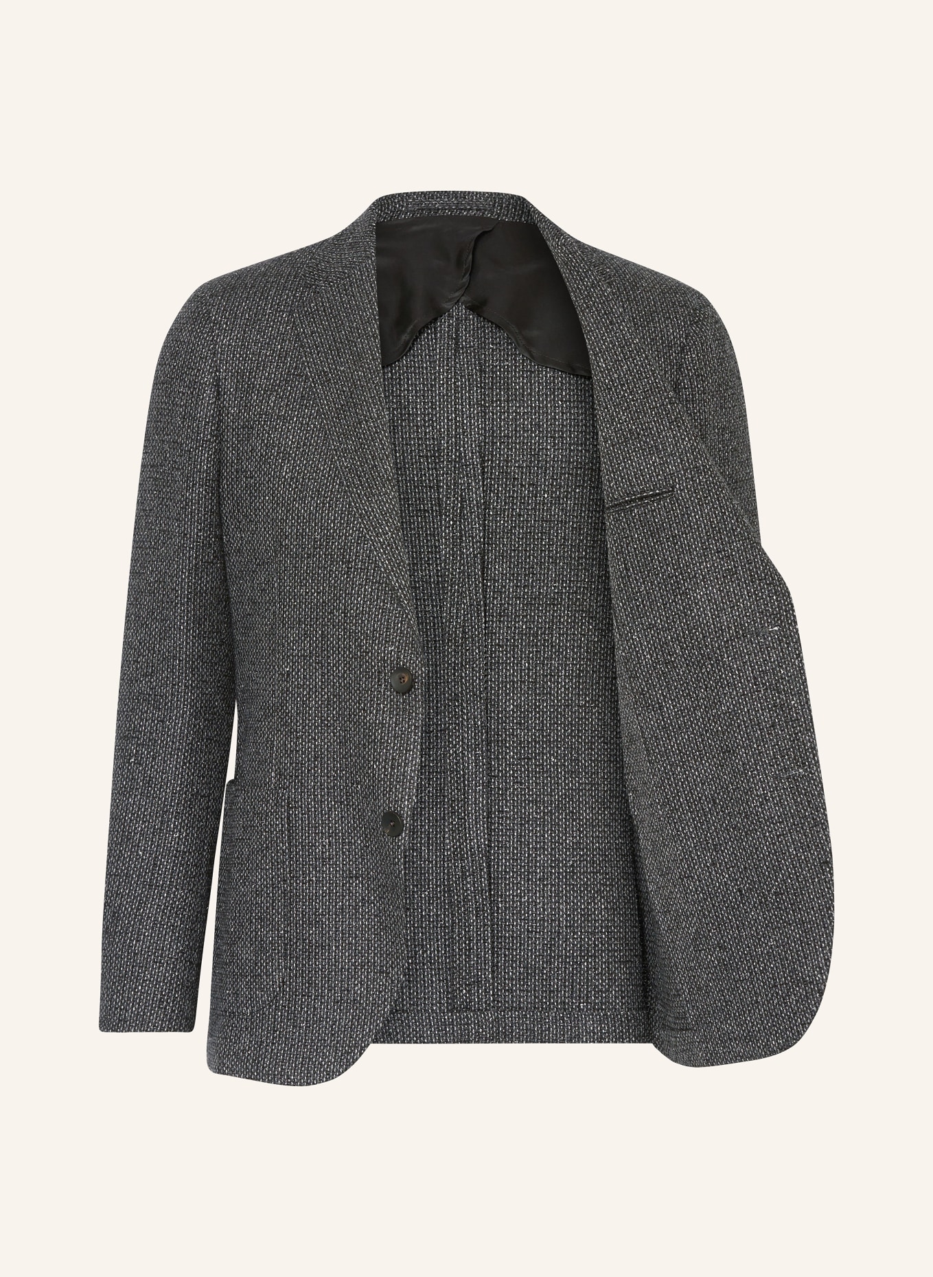 LARDINI Tweed-Sakko Extra Slim Fit mit Seide: DUNKELBLAU