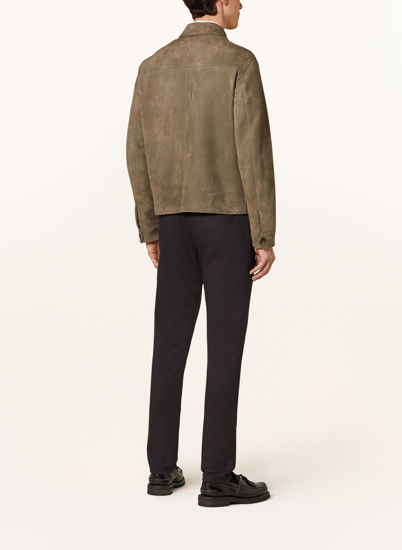 LARDINI Leather jacket, Color: OLIVE (Image 3)