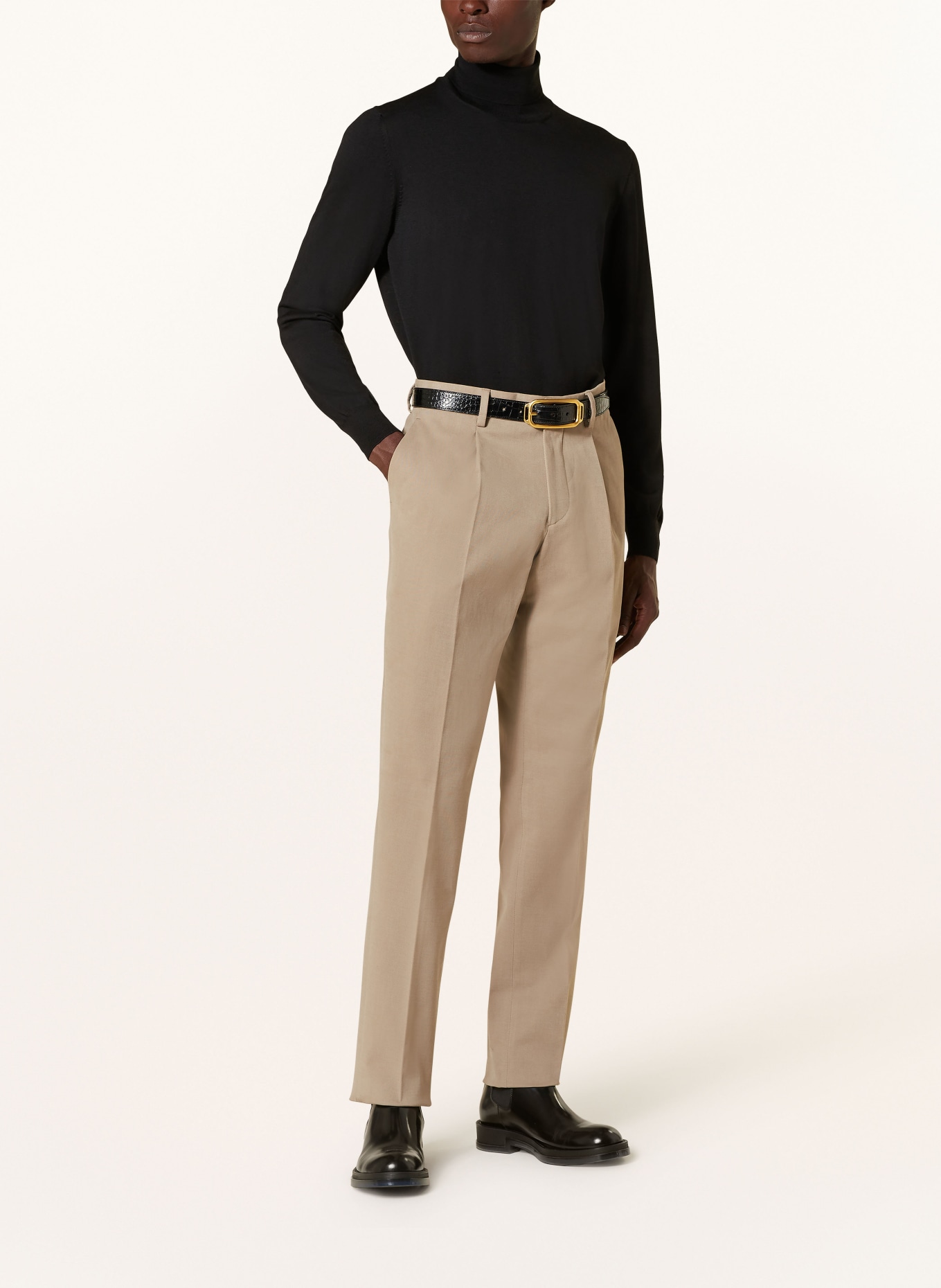 LARDINI Rollkragenpullover: SCHWARZ