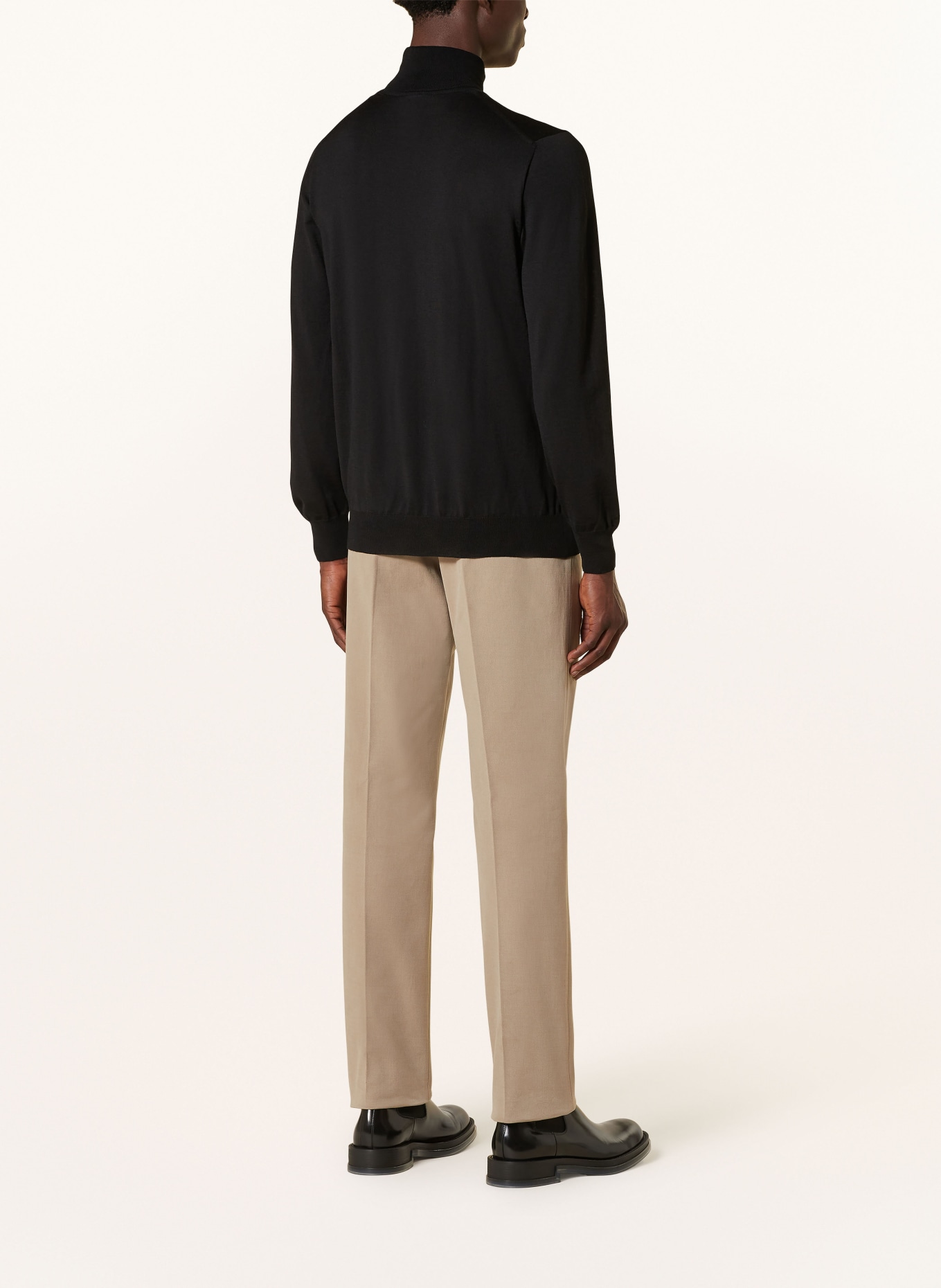 LARDINI Rollkragenpullover: SCHWARZ