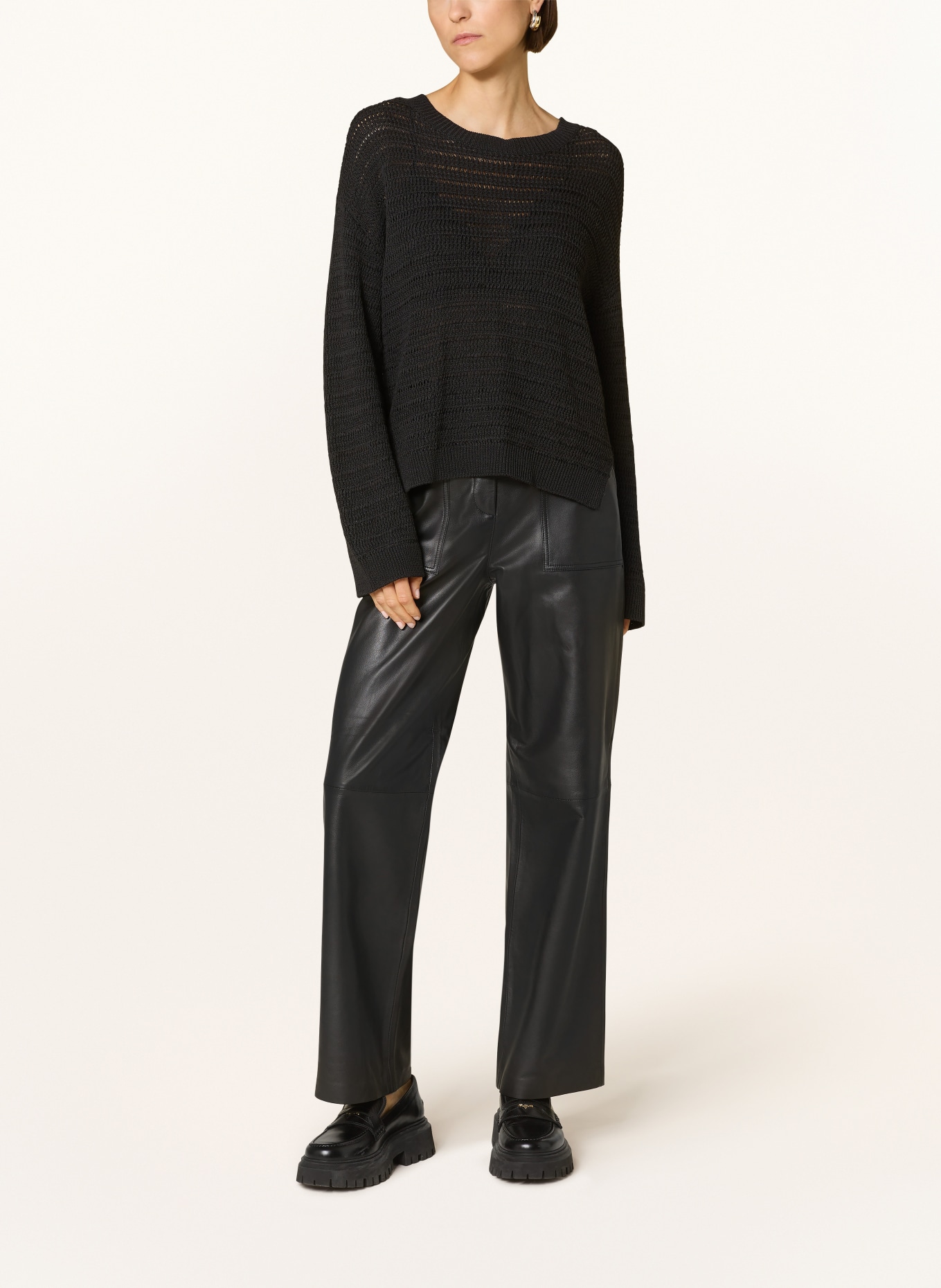 Part Two Pullover JUDITH mit Leinen: SCHWARZ