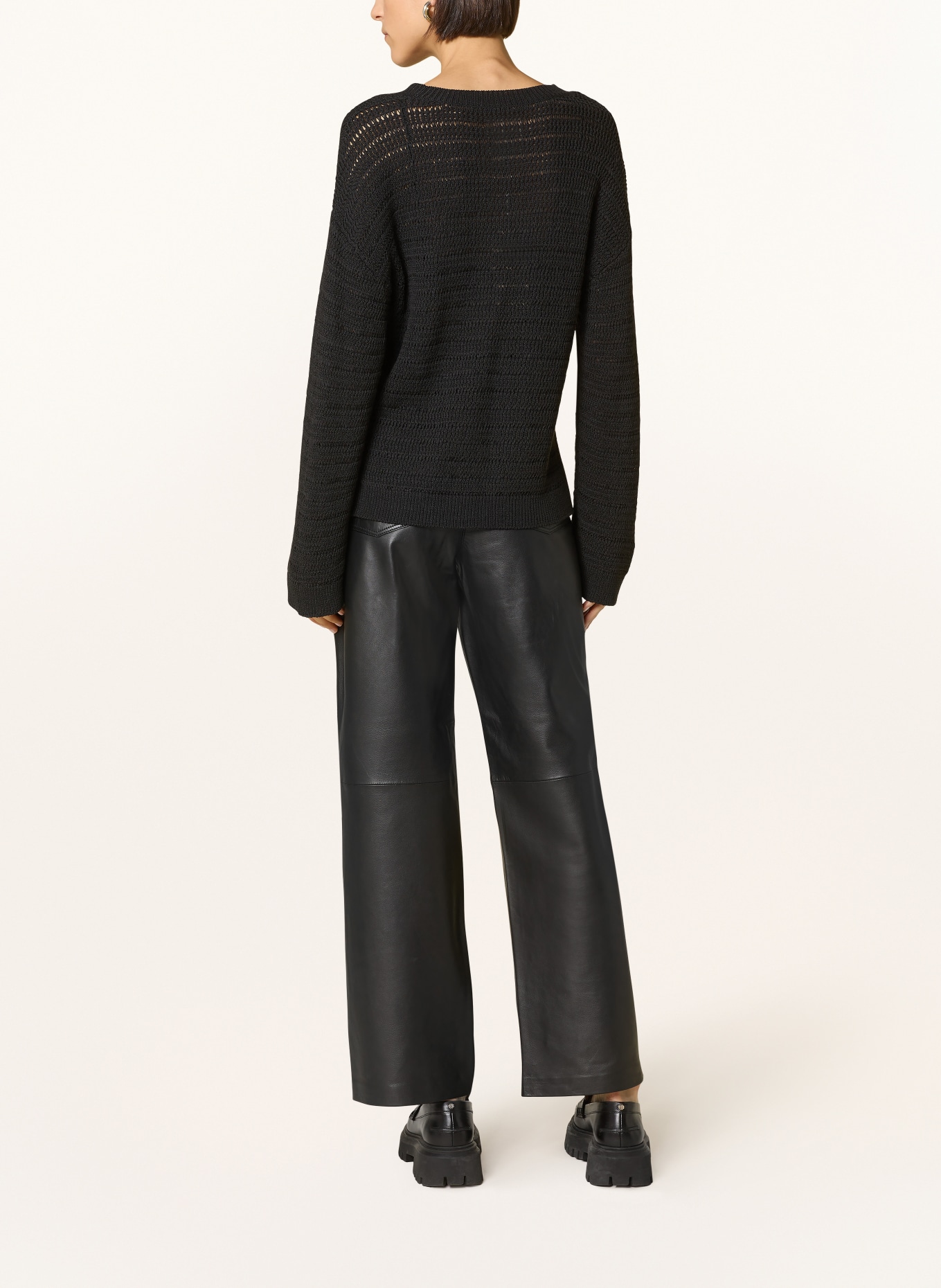 Part Two Pullover JUDITH mit Leinen: SCHWARZ