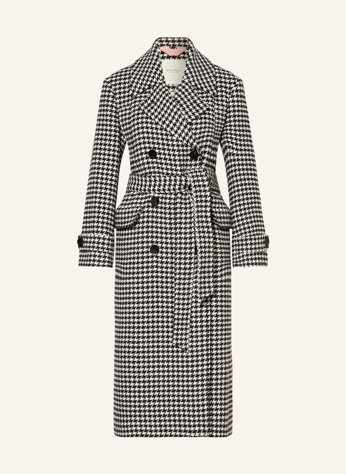 Part Two Mantel LIZA in schwarz/ weiss