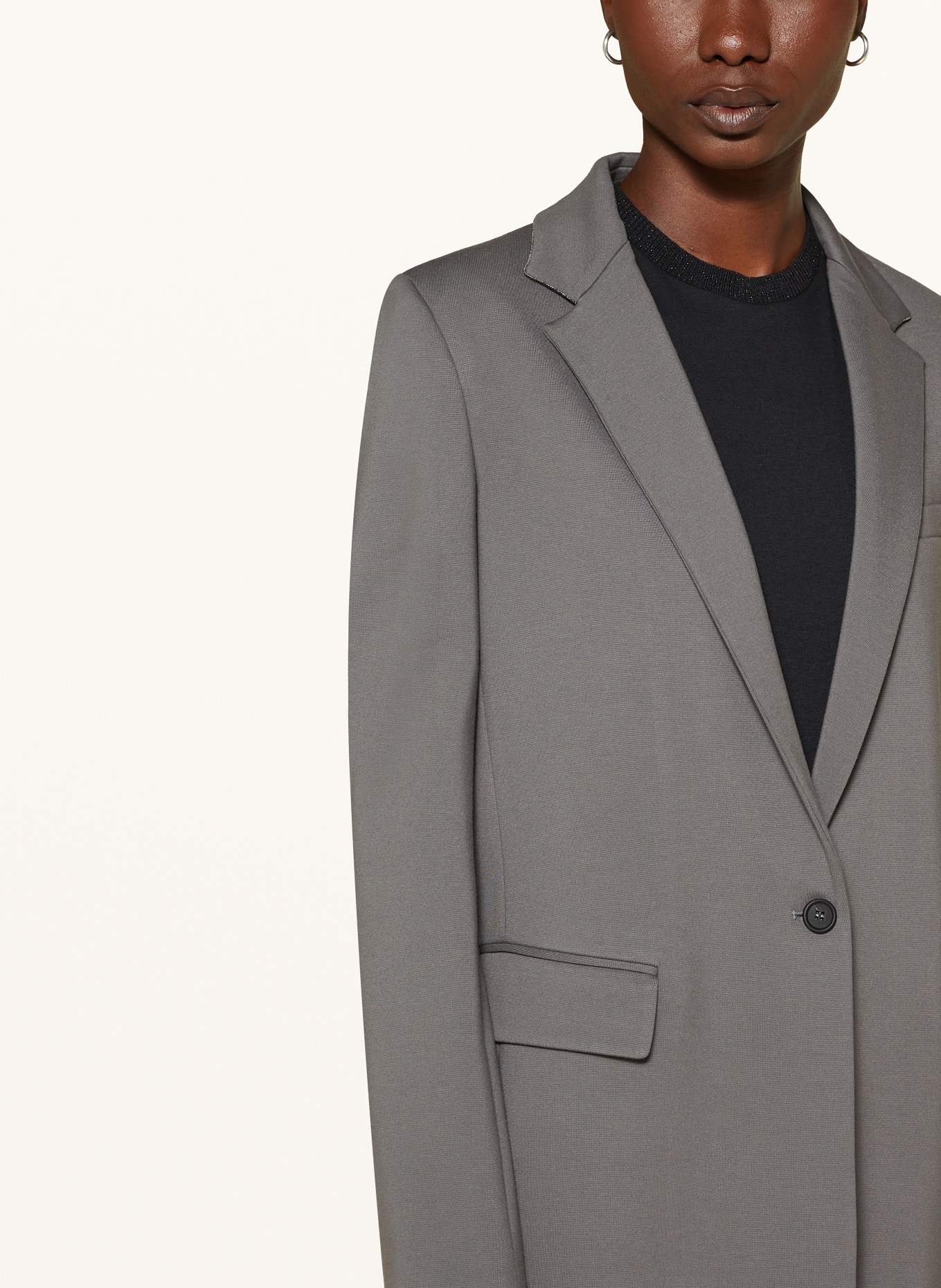 FABIANA FILIPPI Blezer z ozdobnymi kamykami: CZIEMNOSZARY