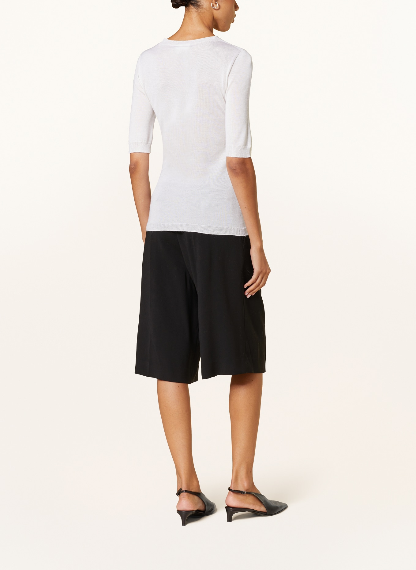 FABIANA FILIPPI Knit shirt made of cashmere with silk: ECRU