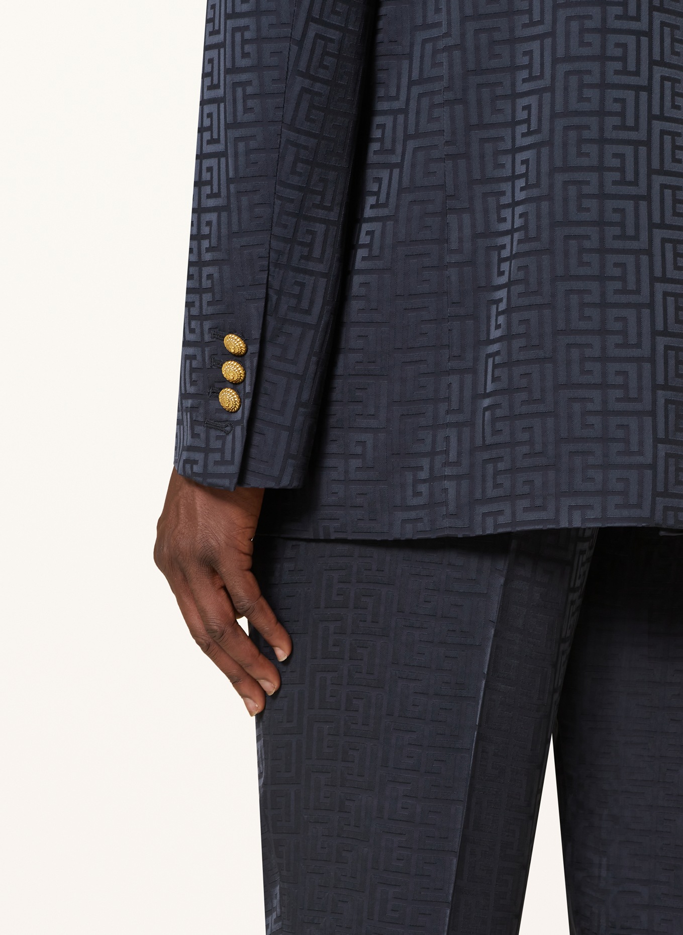 BALMAIN Suit jacket regular fit in satin, Color: DARK BLUE (Image 6)
