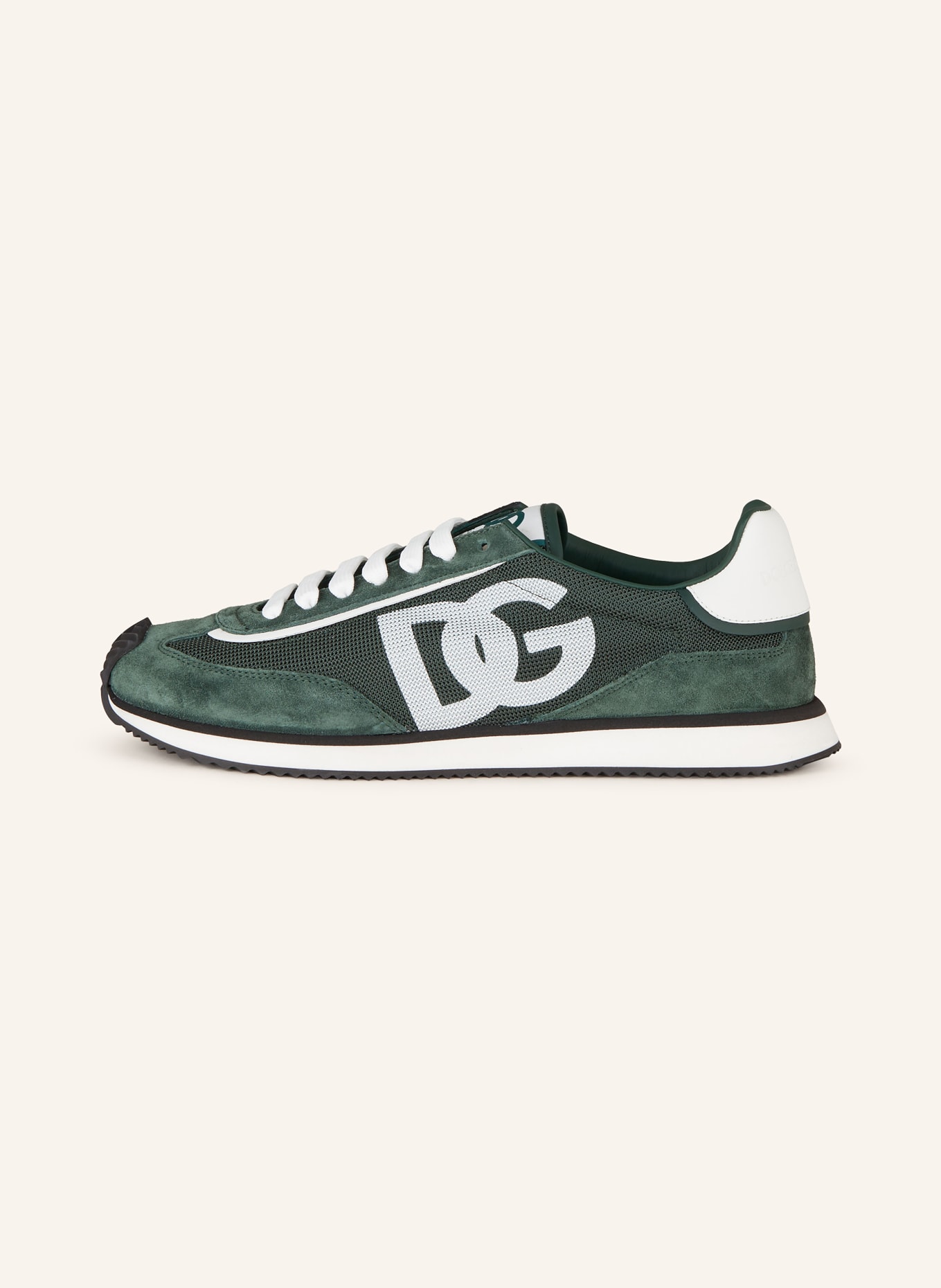 DOLCE & GABBANA Sneakersy DRAGON: ZELENÁ/ BÍLÁ