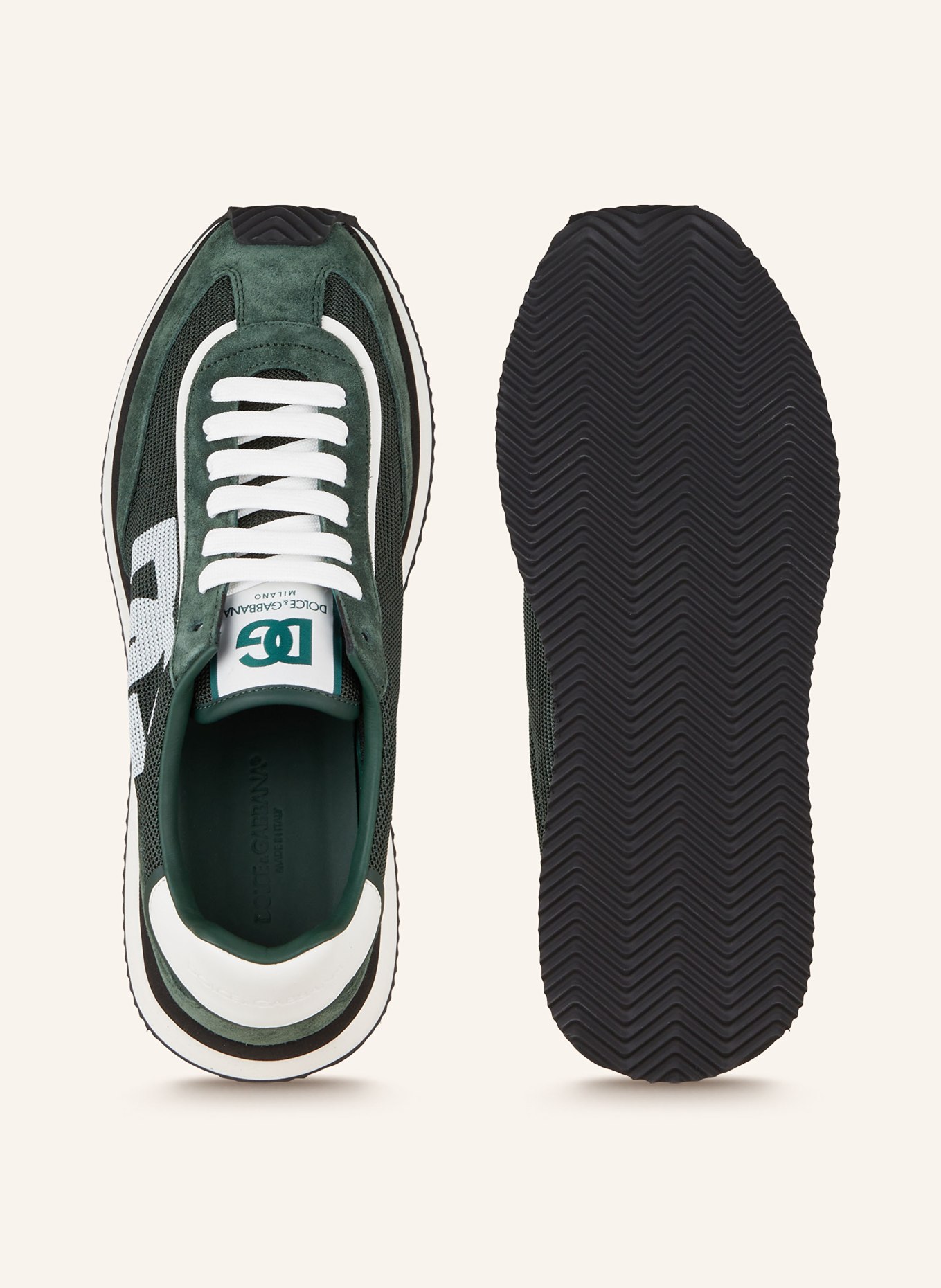 DOLCE & GABBANA Sneakers DRAGON in green/ white