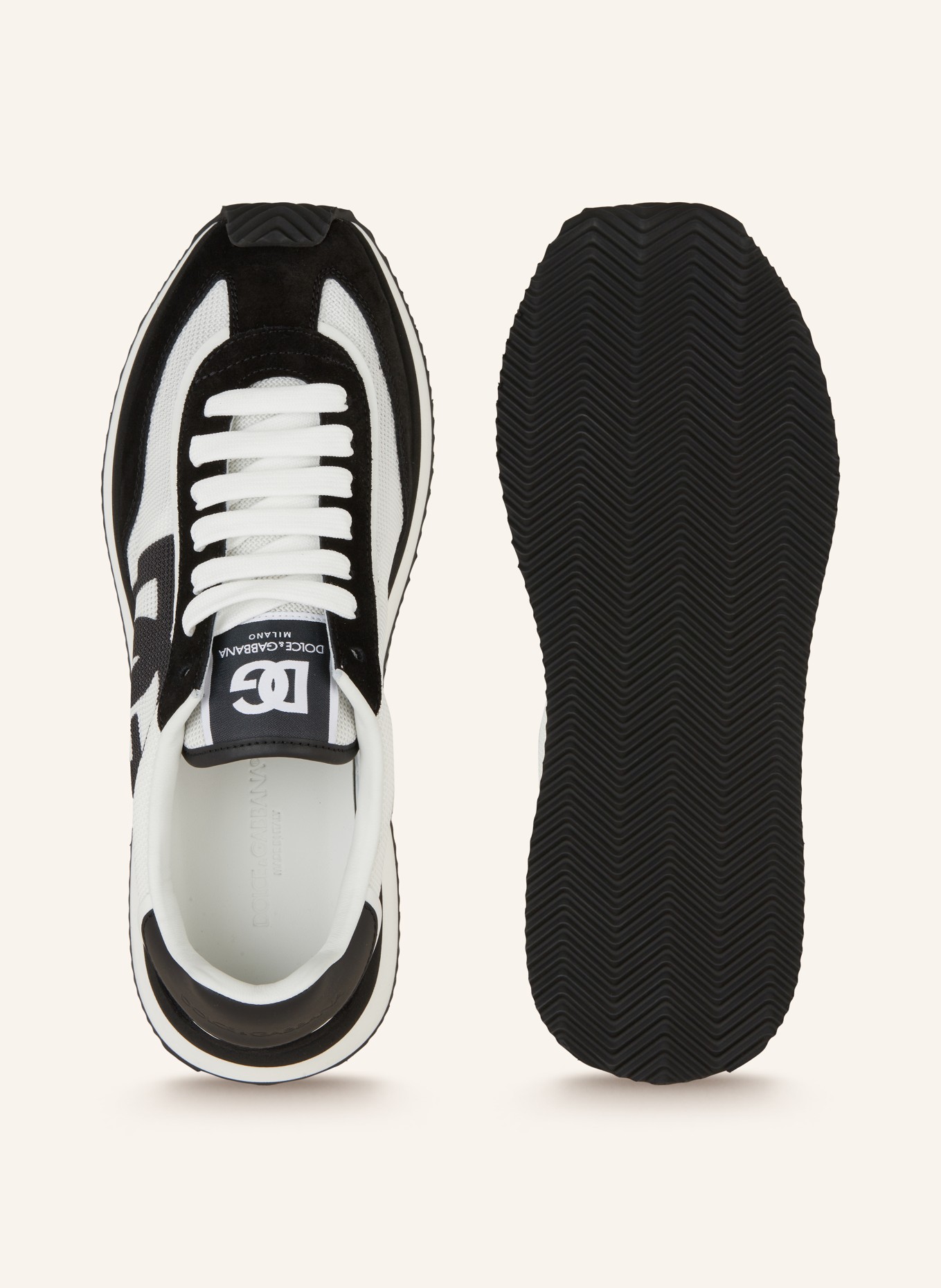 DOLCE & GABBANA Sneakers DRAGON: BLACK/ WHITE (Image 5)