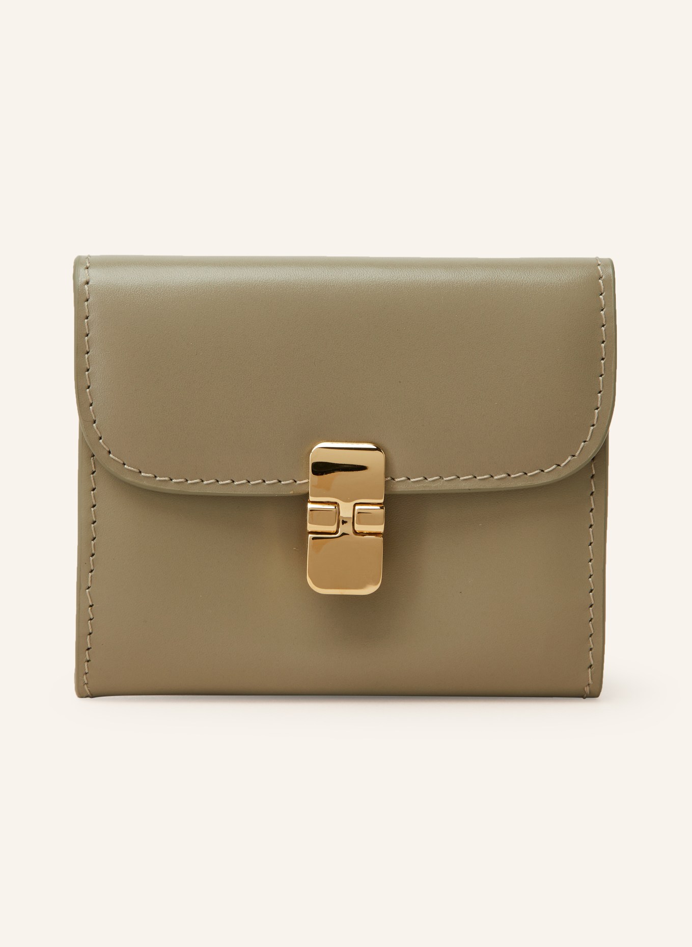 A.P.C. Geldborse COMPACT GRACE in taupe oliv