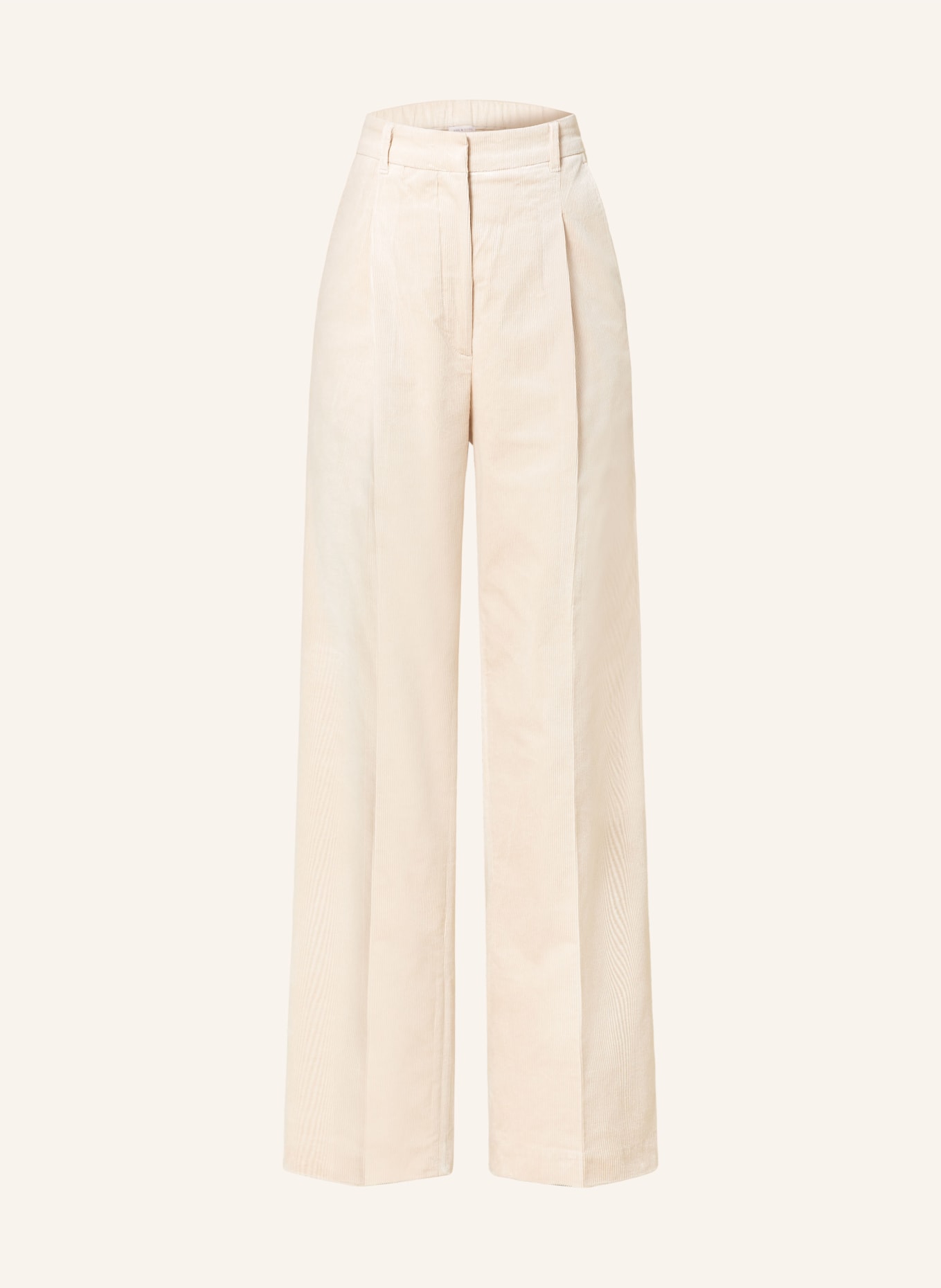 MRS & HUGS Wide leg trousers made of corduroy, Color: CREAM (Image 1)