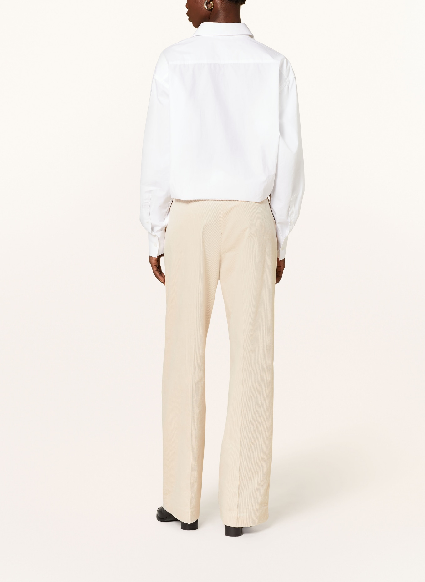 MRS & HUGS Wide leg trousers made of corduroy, Color: CREAM (Image 3)