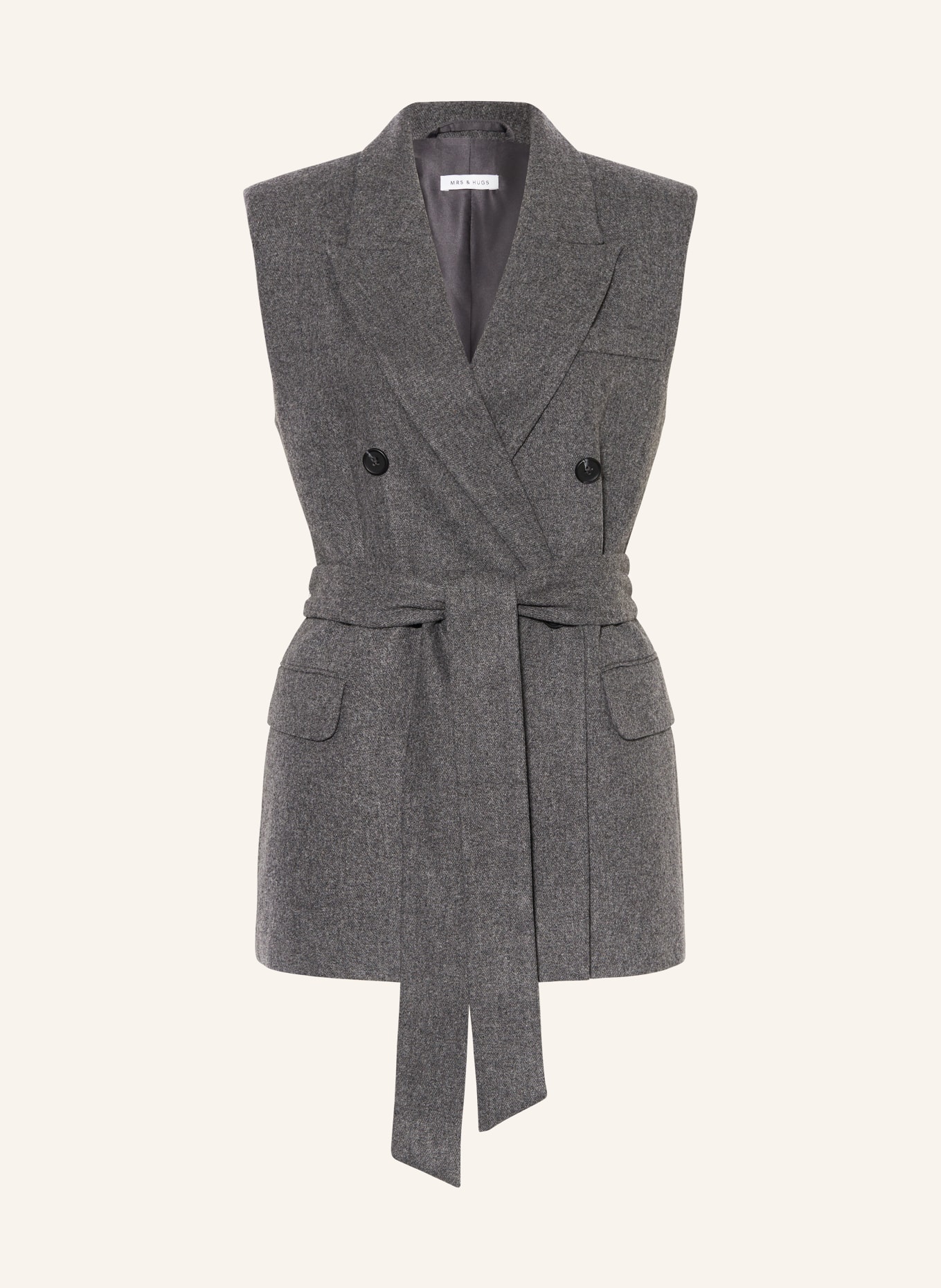 MRS & HUGS Blazer vest, Color: GRAY (Image 1)