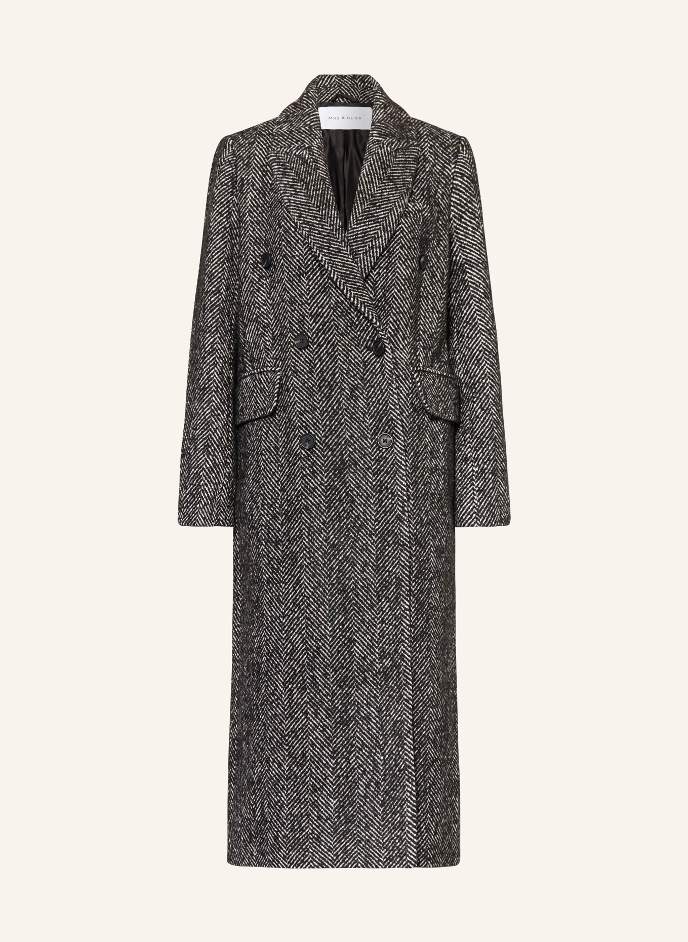 MRS & HUGS Mantel: SCHWARZ / WEISS