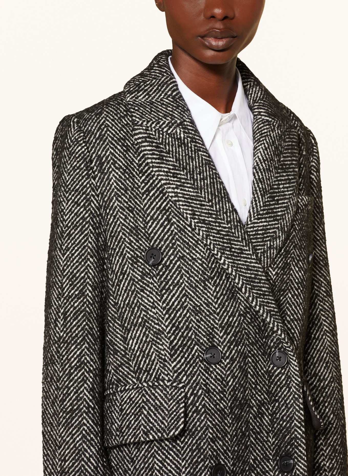 MRS & HUGS Mantel: SCHWARZ / WEISS