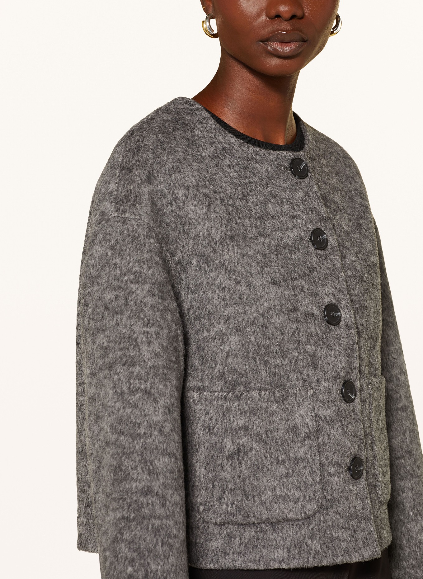 MRS & HUGS Kastenjacke: GRAU