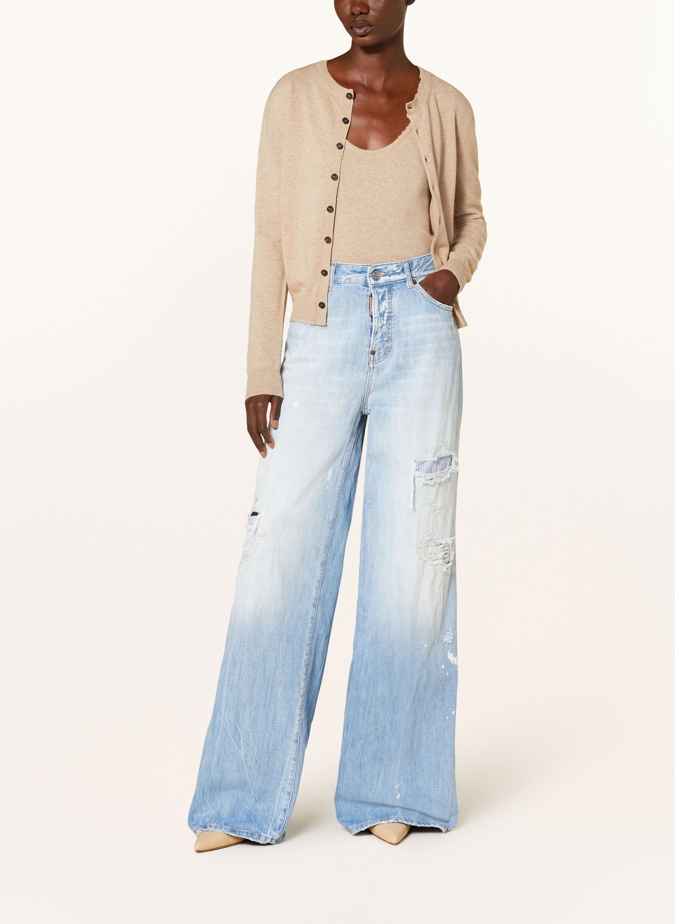 DSQUARED2 Boyfriend Jeans TRAVELLER: 470 NAVY BLUE