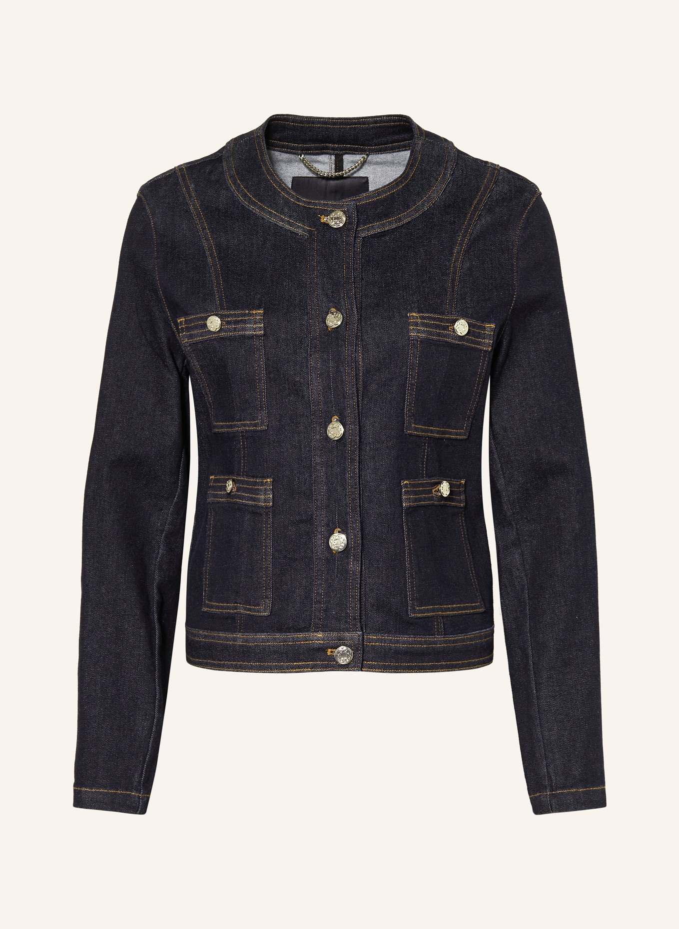 ELENA MIRO Denim jacket, Color: DARK BLUE (Image 1)