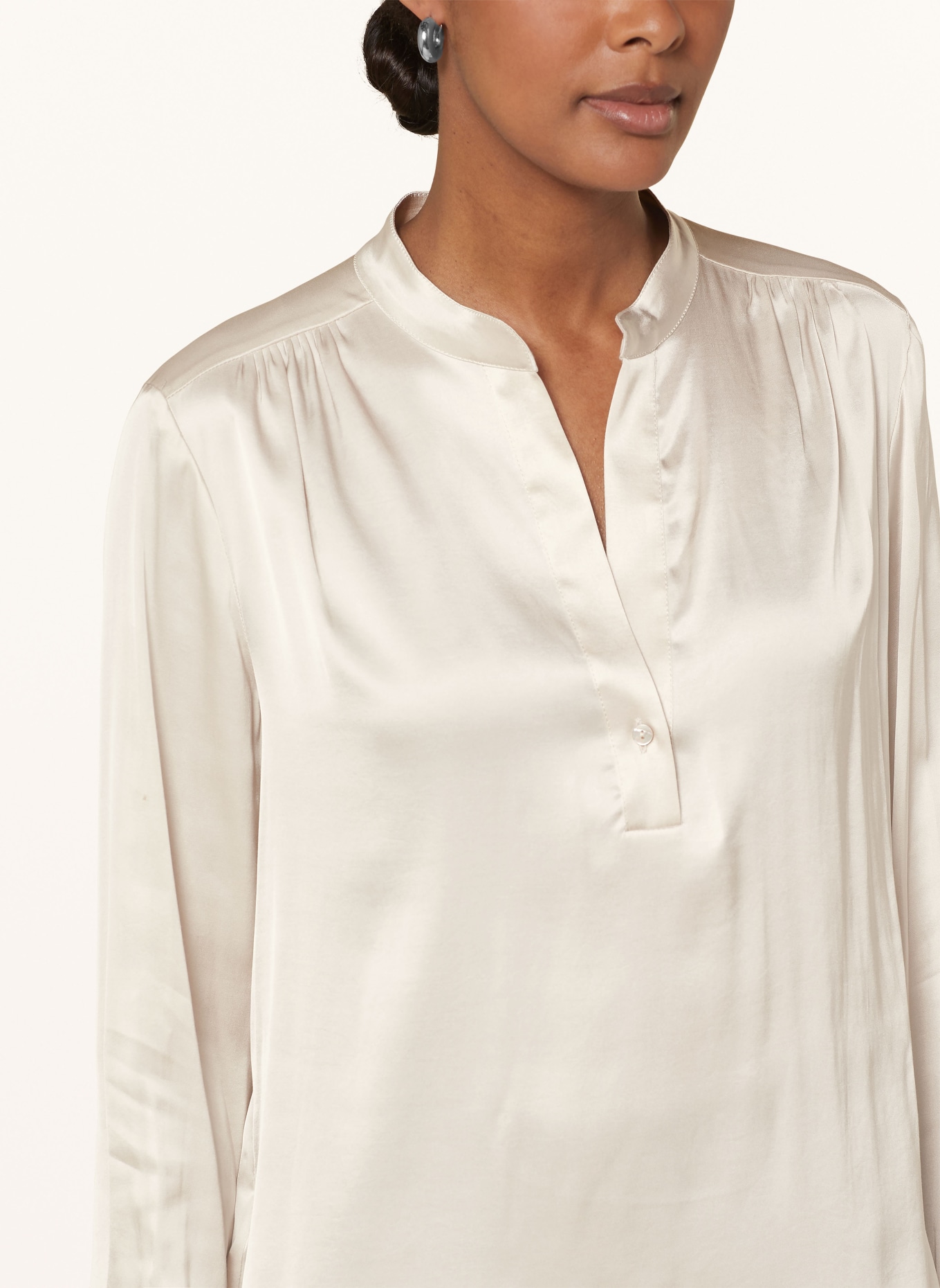 ELENA MIRO Satin blouse, Color: BEIGE (Image 4)