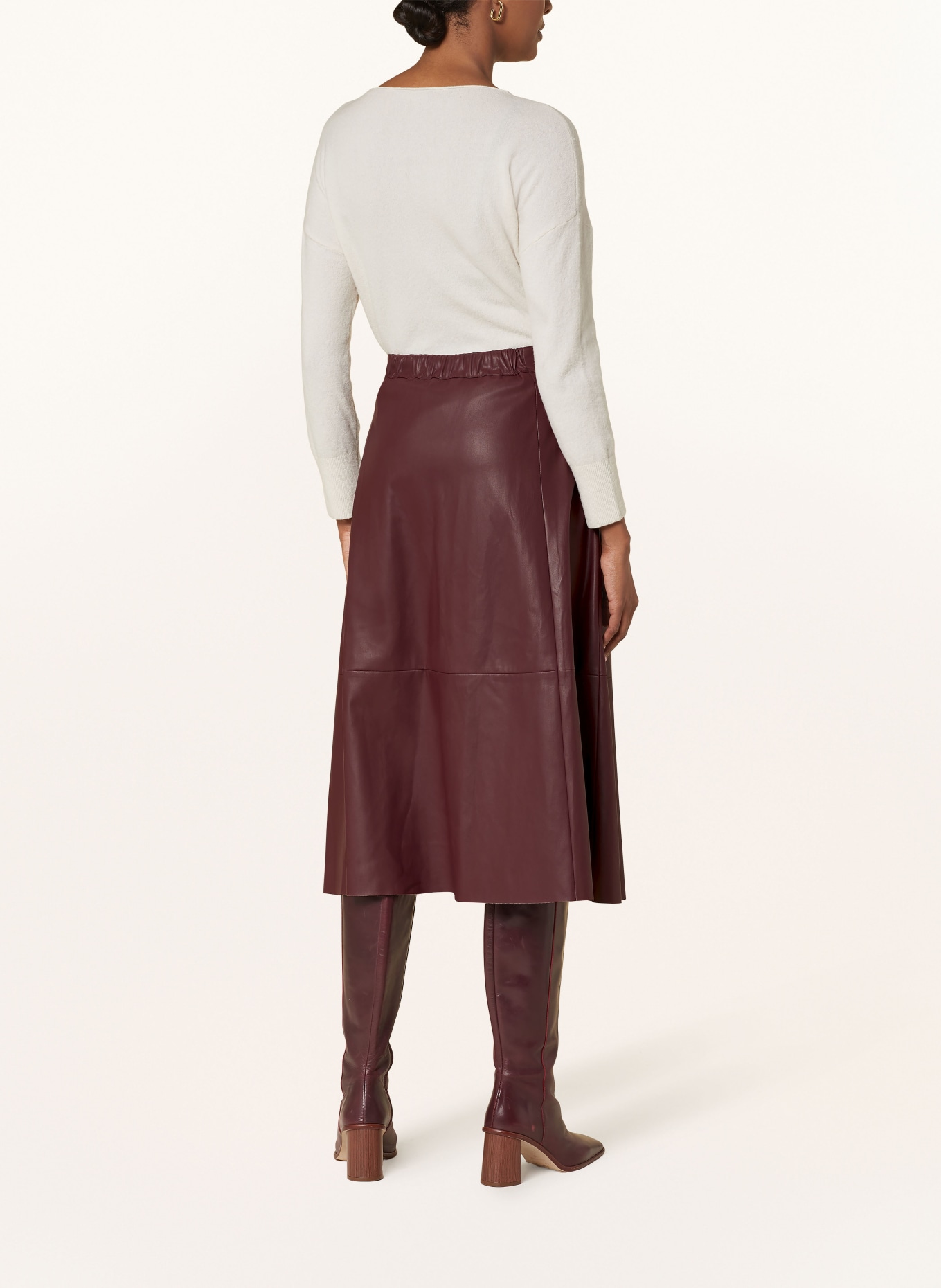 ELENA MIRO Rock in Lederoptik: DUNKELROT